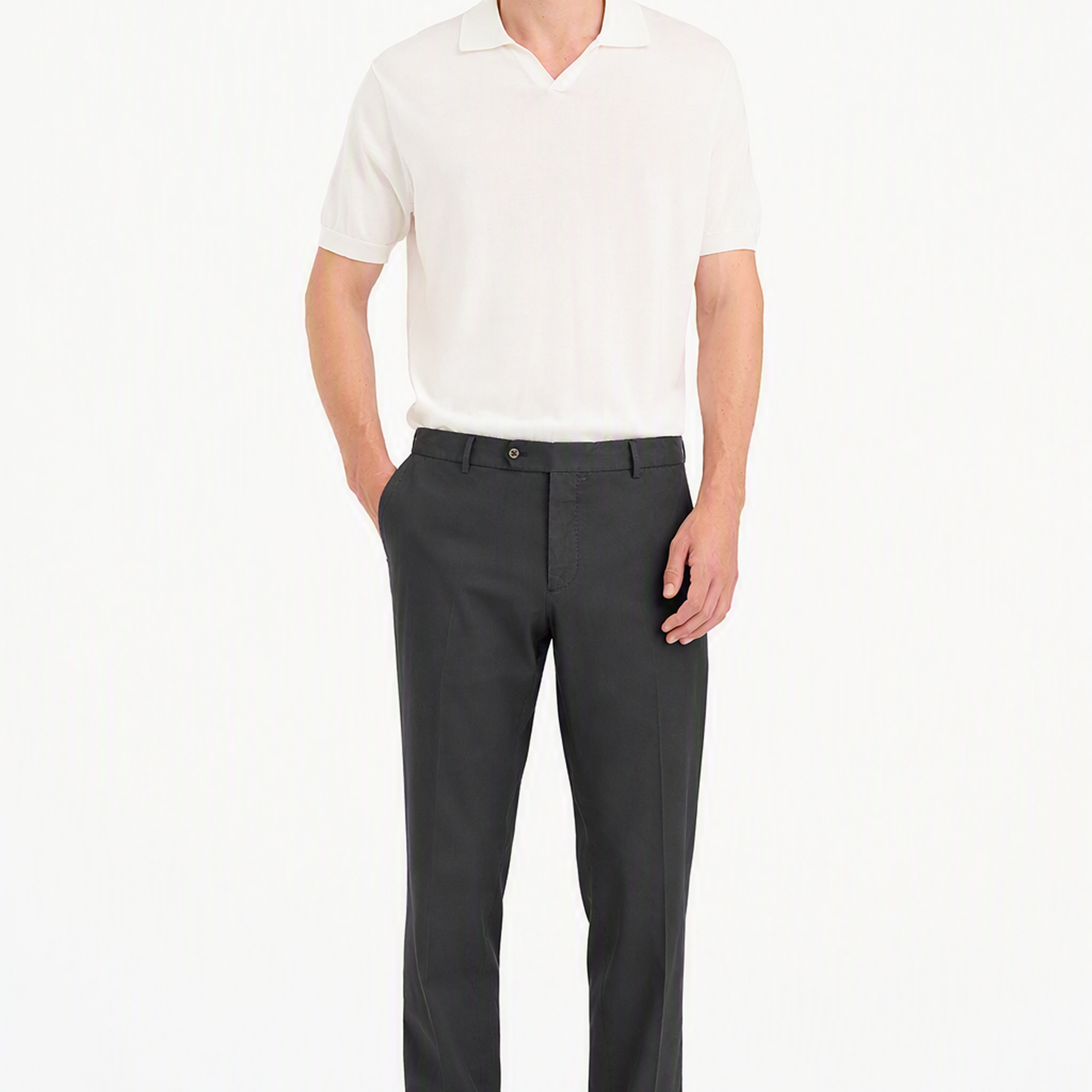 Erkek Siyah Slim Fit Elastik Bel Lyocell Jogger Pantolon