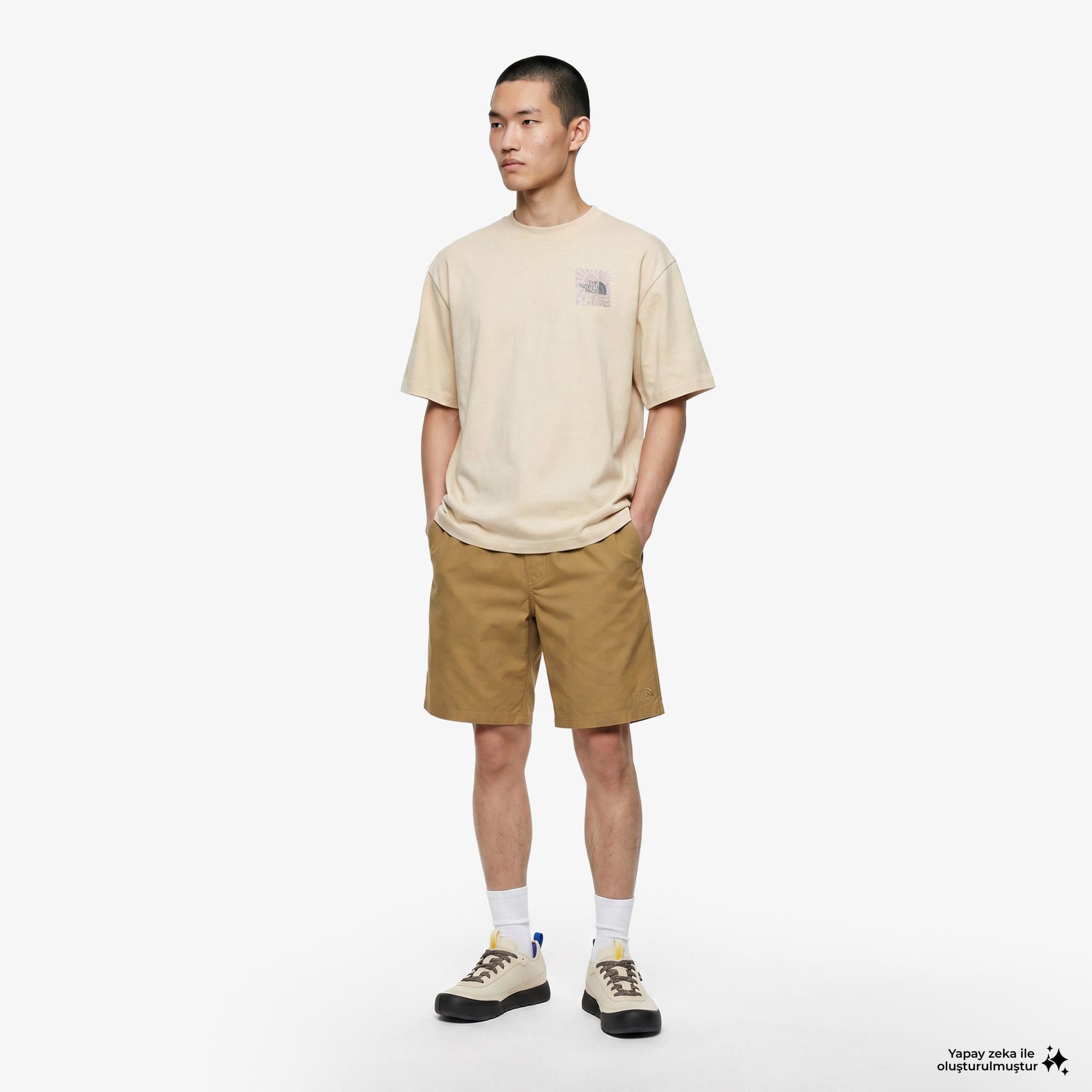 The North Face Sun Oversize Erkek Bej T-Shirt