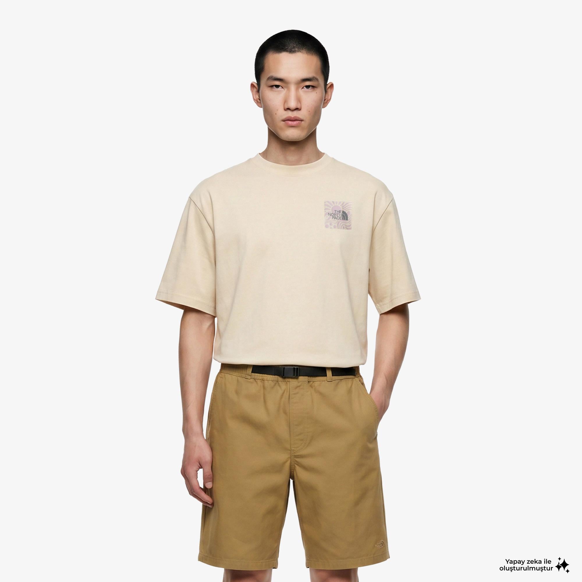 The North Face Sun Oversize Erkek Bej T-Shirt