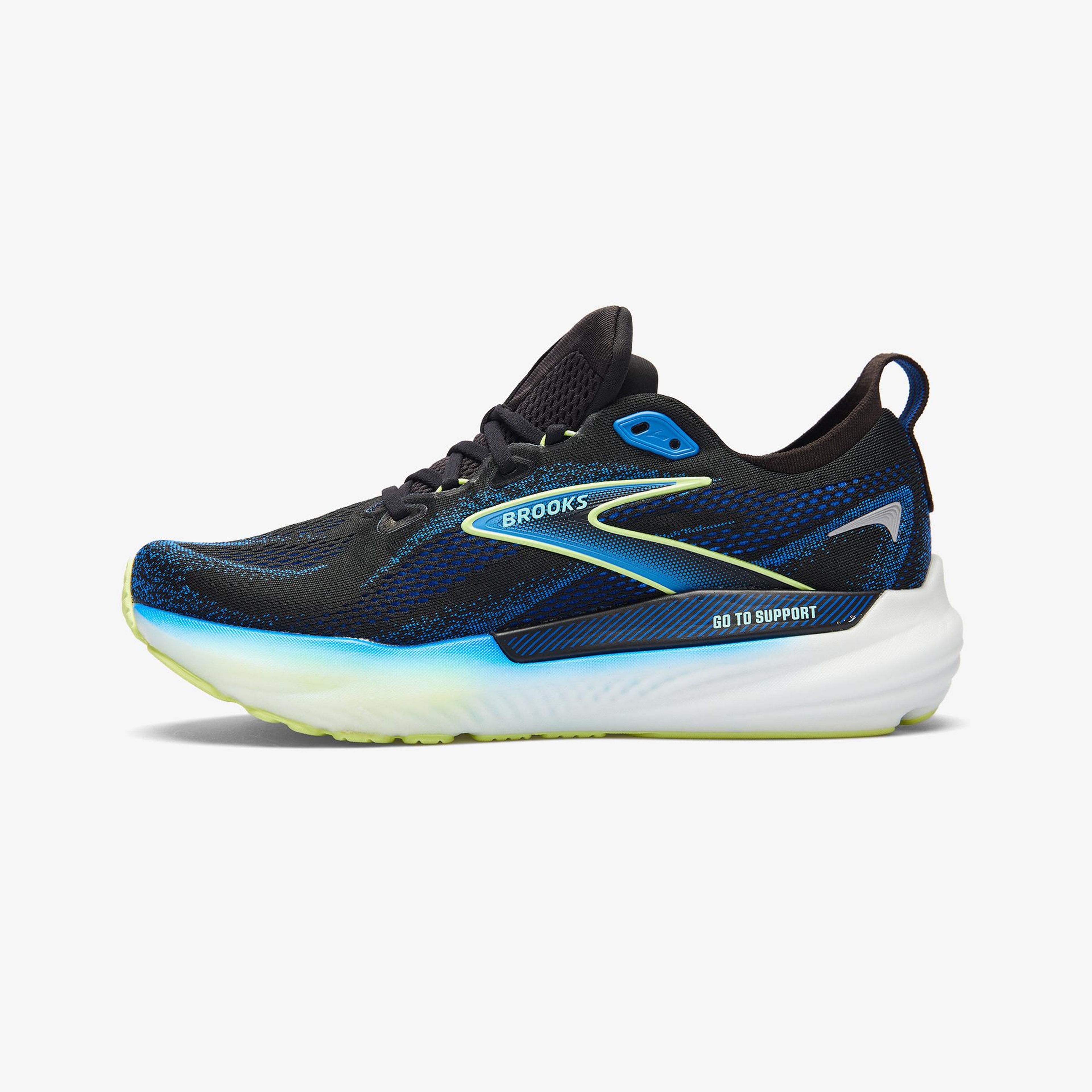 Brooks Glycerin GTS 22 Erkek Siyah/Mavi Koşu Ayakkabısı
