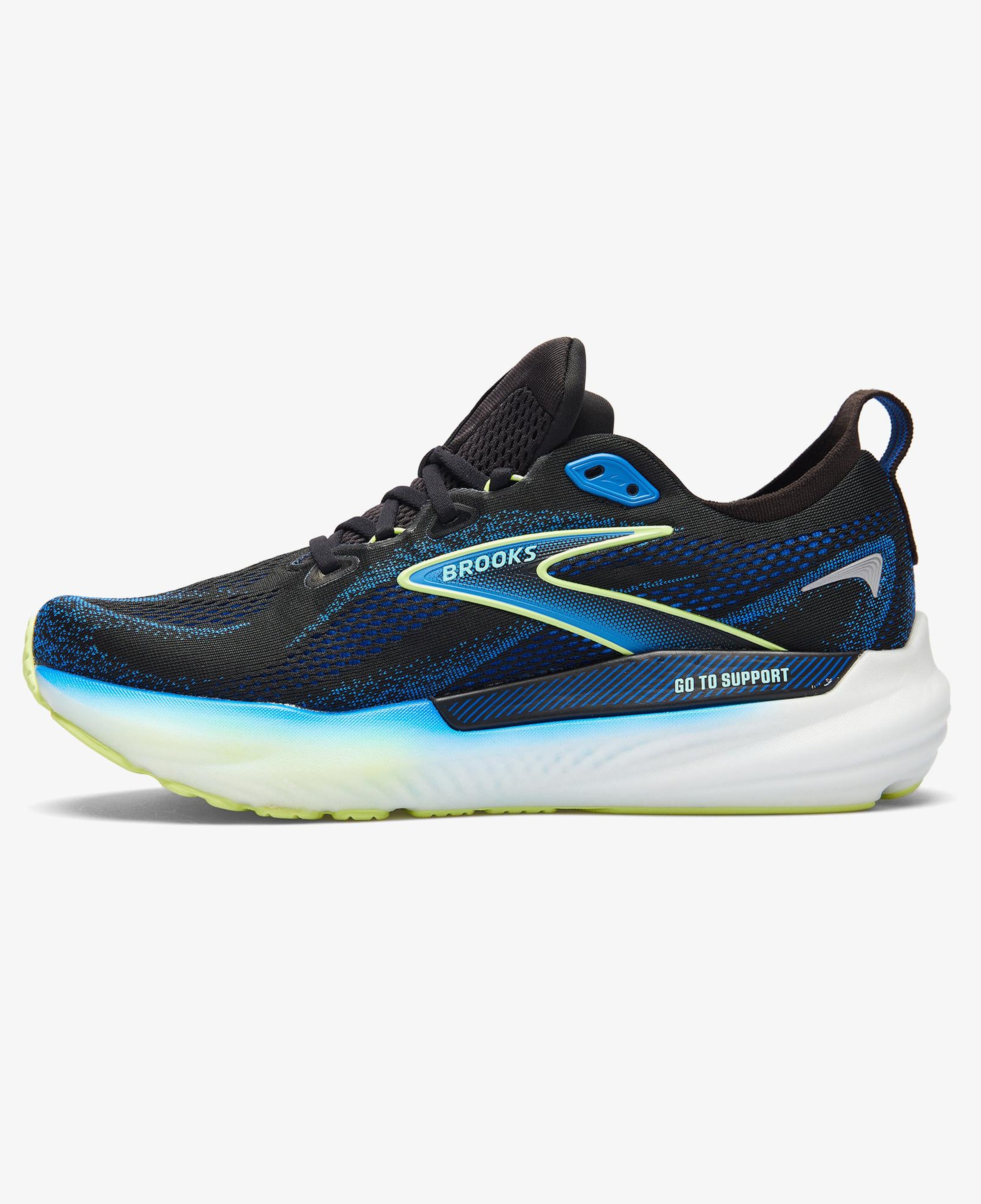 Brooks Glycerin GTS 22 Erkek Siyah/Mavi Koşu Ayakkabısı