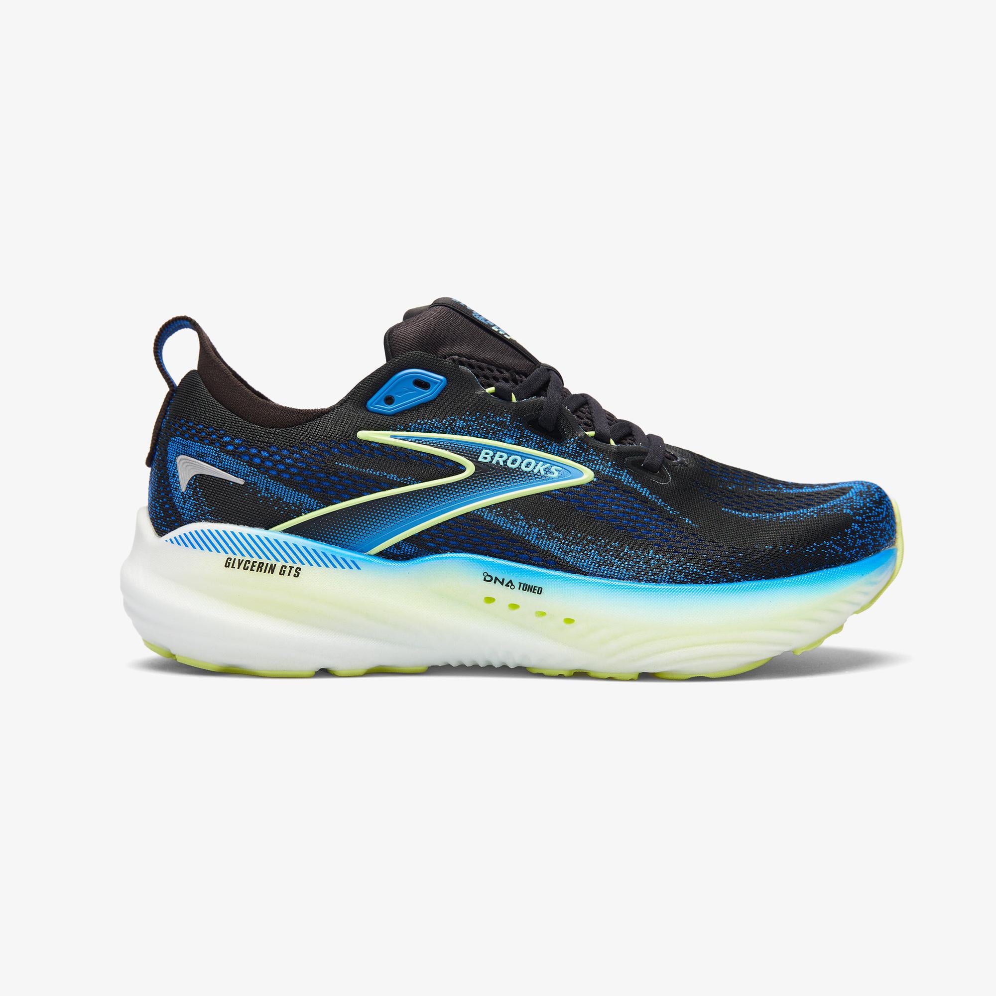 Brooks Glycerin GTS 22 Erkek Siyah/Mavi Koşu Ayakkabısı