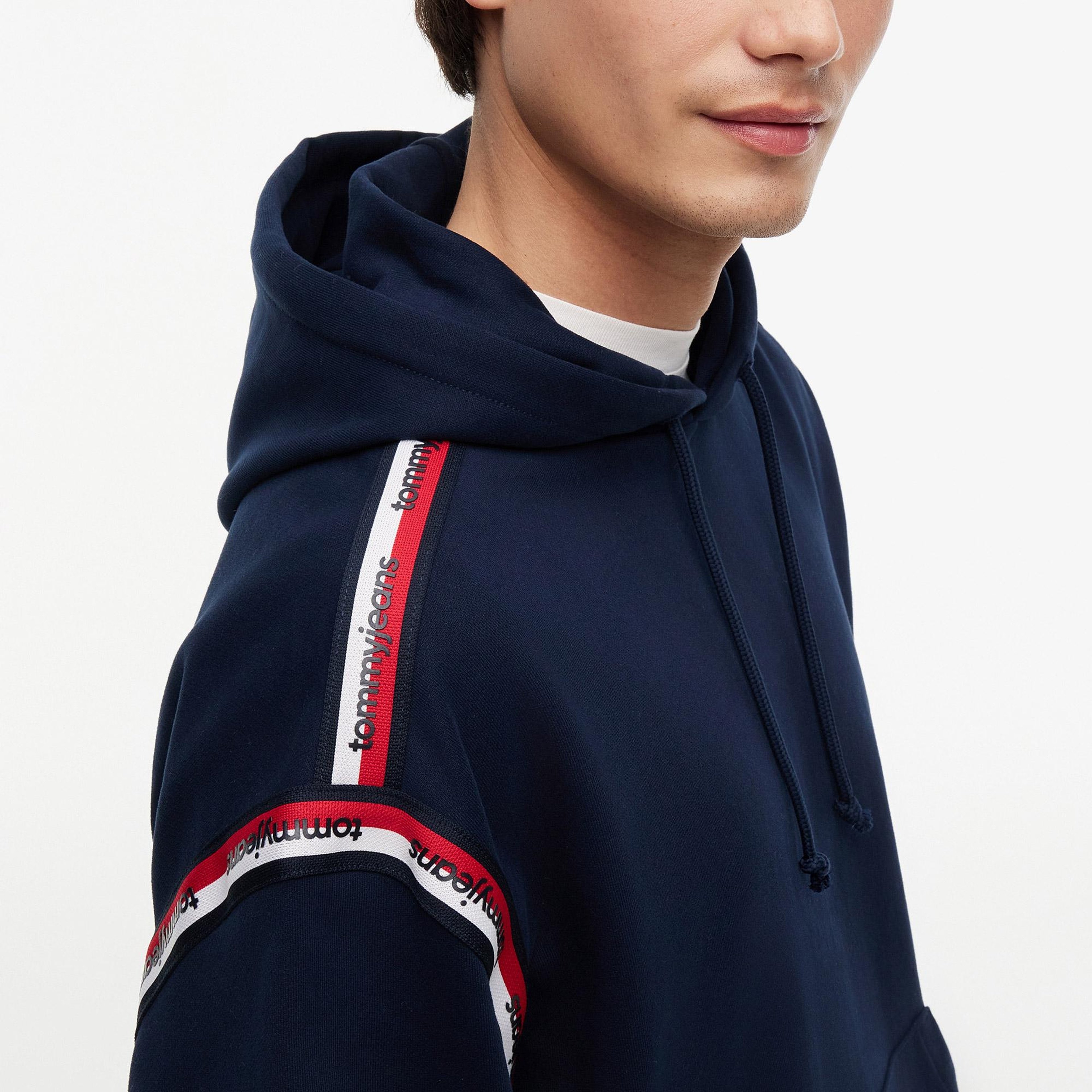 Tommy Hilfiger Relaxed Tape Erkek Lacivert Sweatshirt