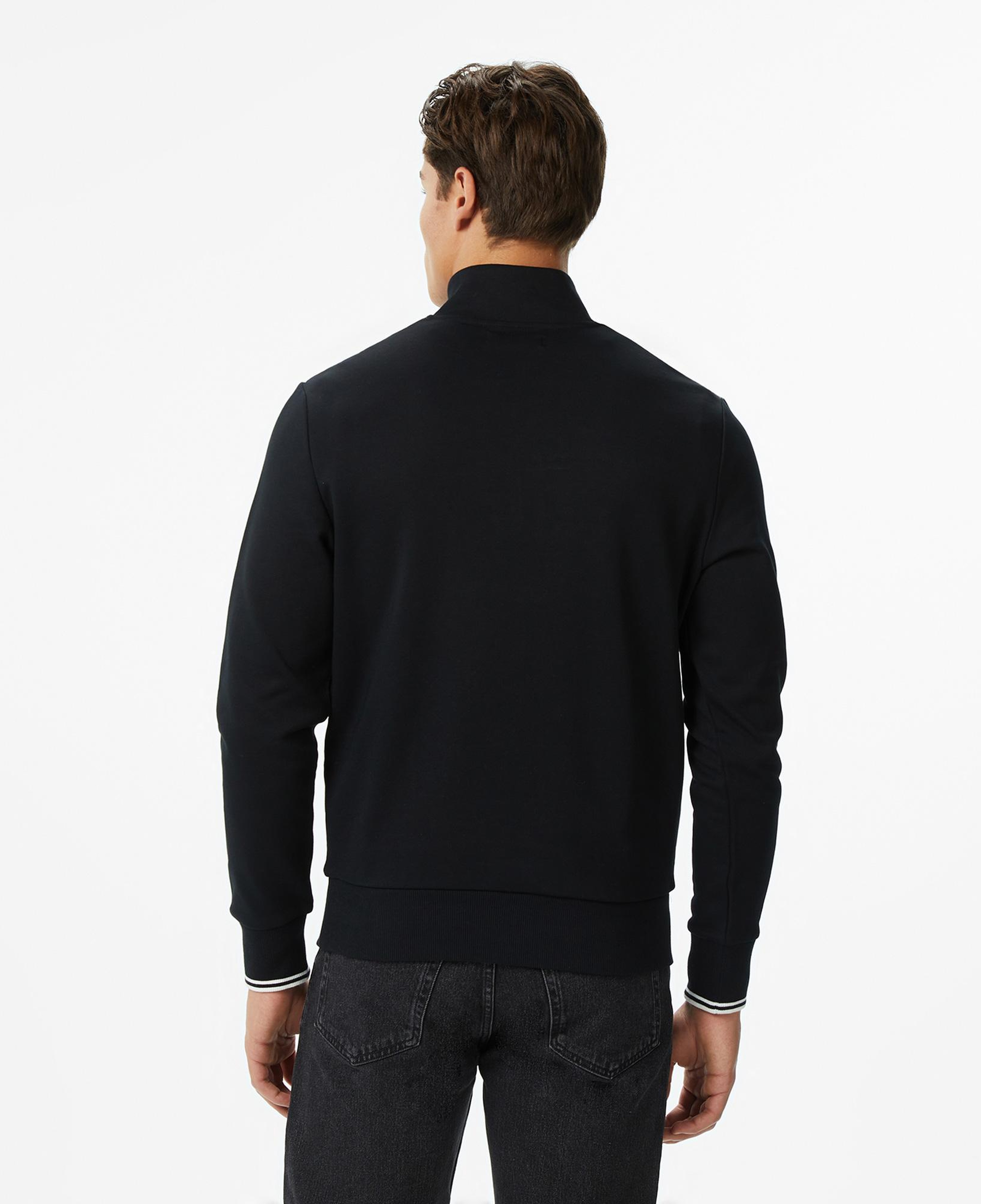 Fred Perry Half Zip Erkek Siyah Sweatshirt