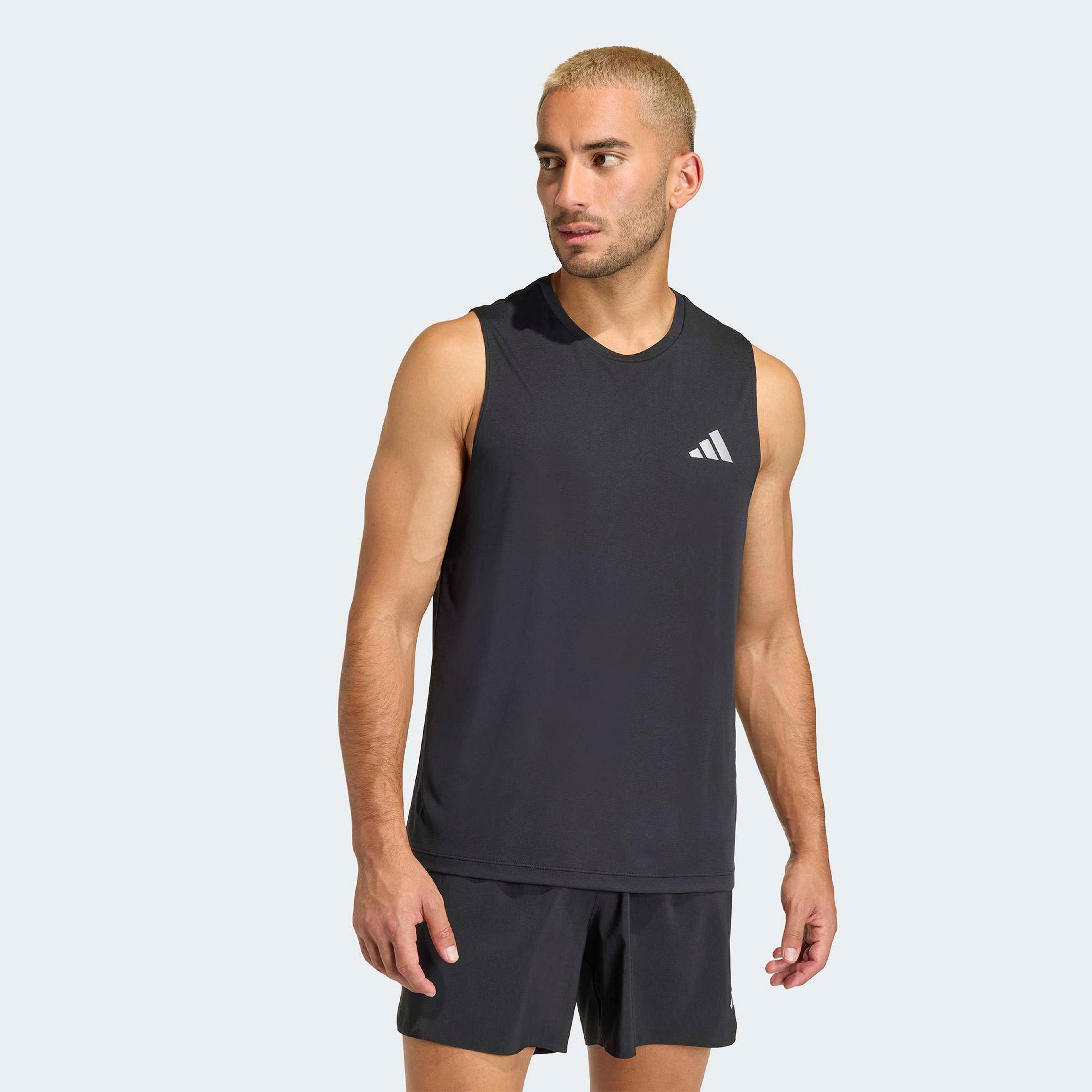adidas Running Essentials Erkek Siyah Kolsuz T-Shirt