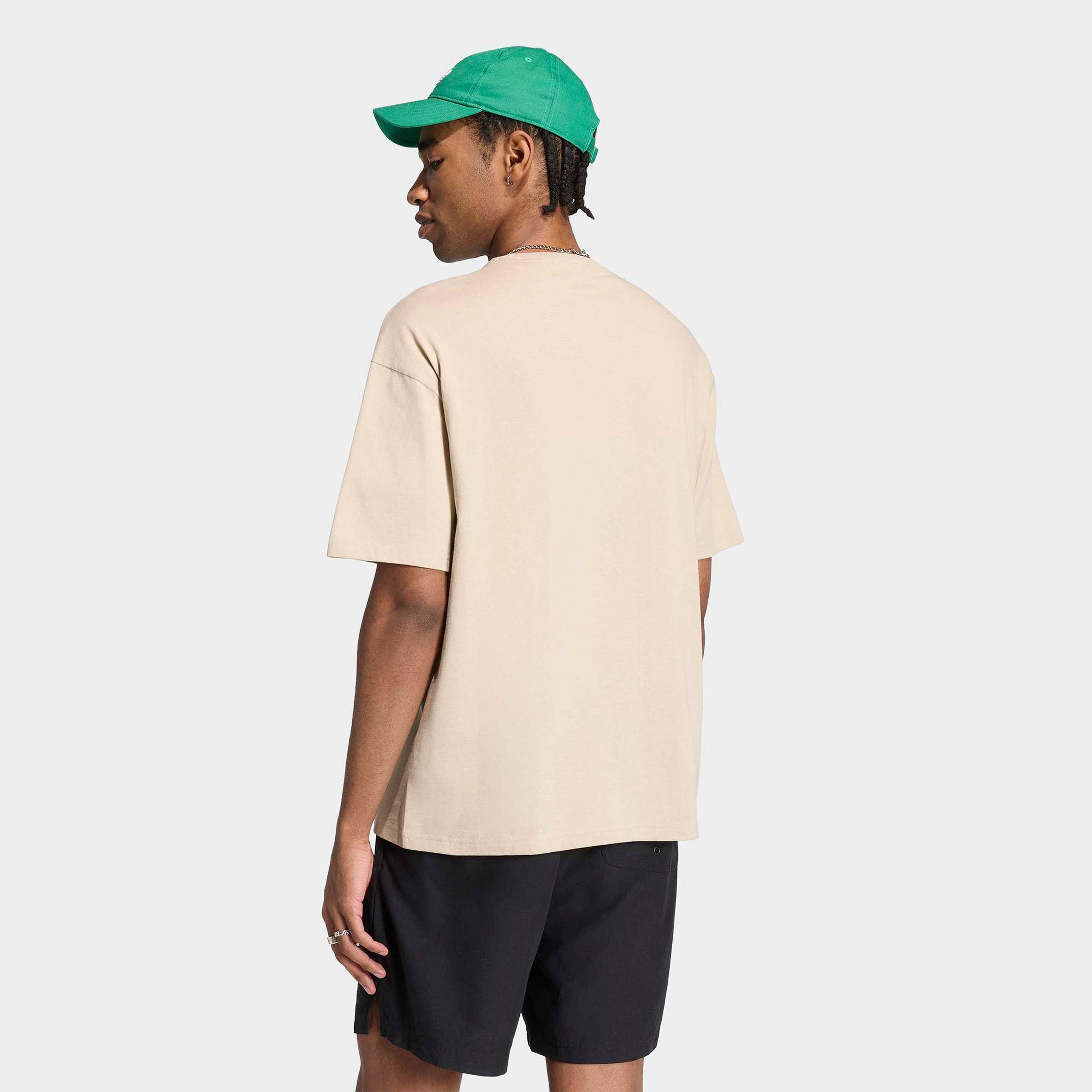 adidas Trefoil Essentials Erkek Bej T-Shirt