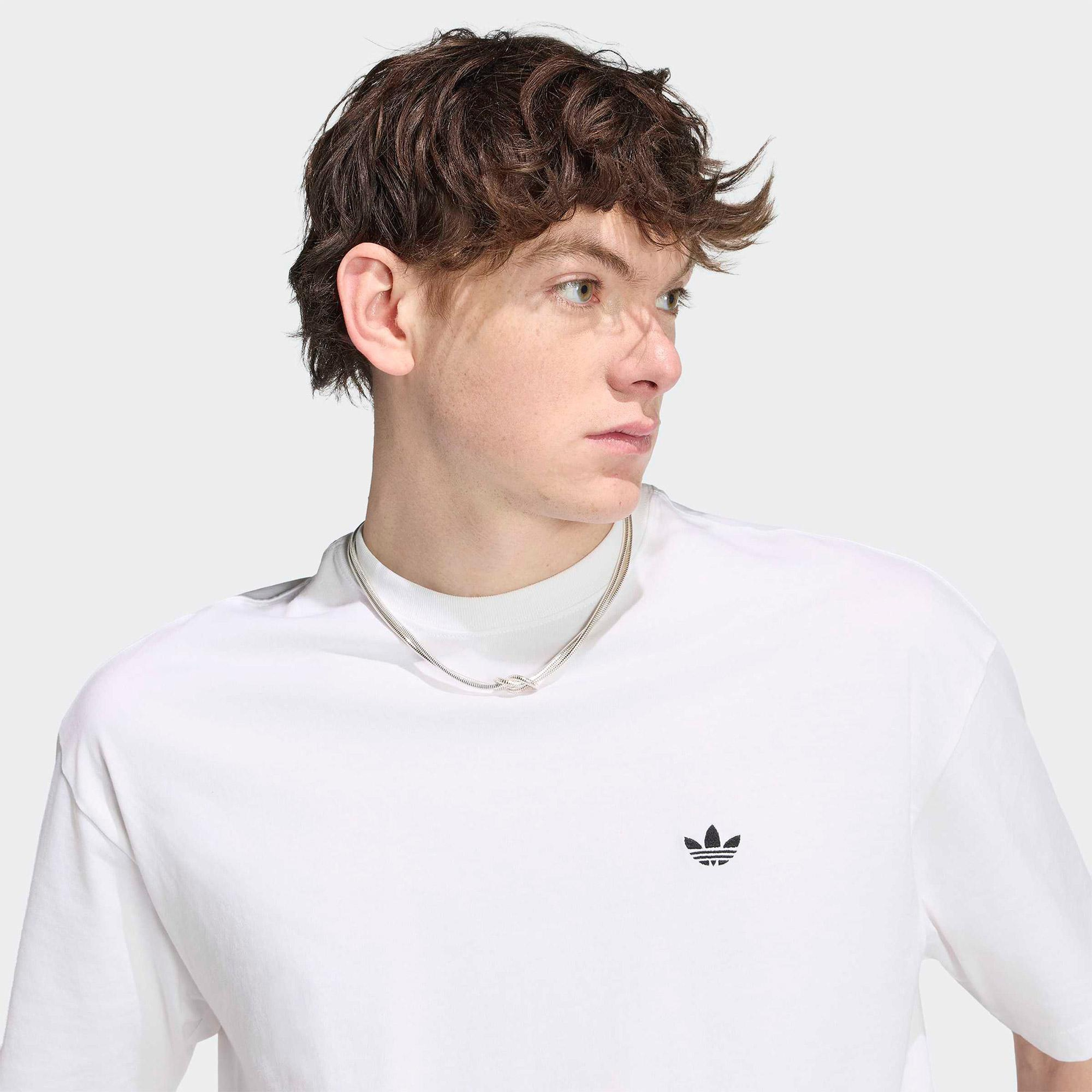 adidas Trefoil Essentials Erkek Beyaz T-Shirt