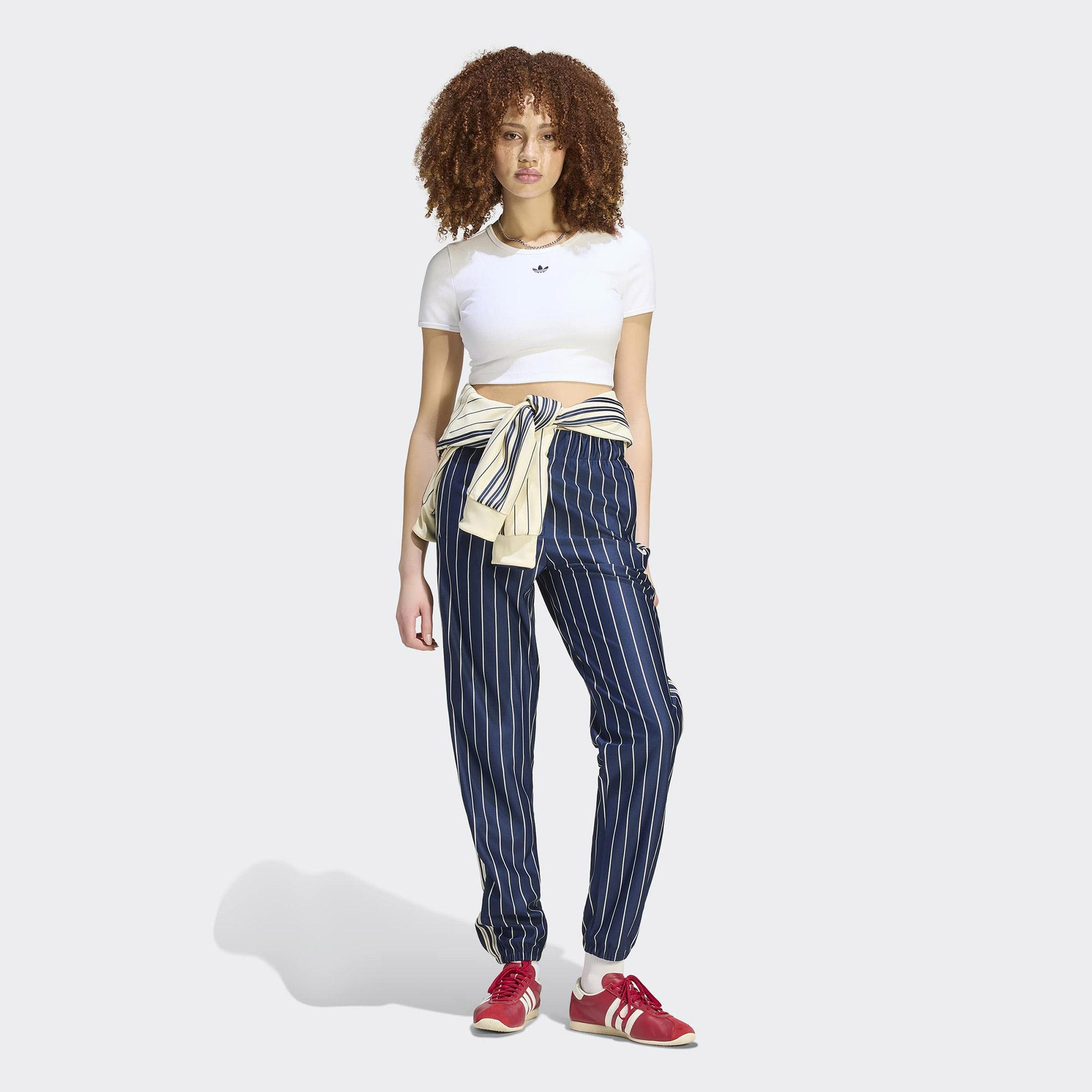 adidas Pinstripe Kadın Mavi Eşofman Altı