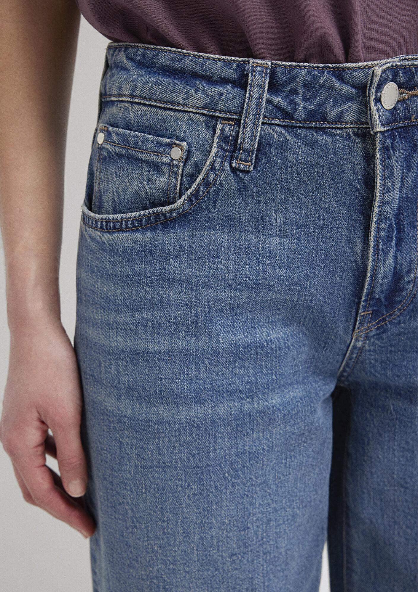 Mavi Leila Premium Blue Puslu Koyu Mavi Jean Pantolon 1010600-A1572