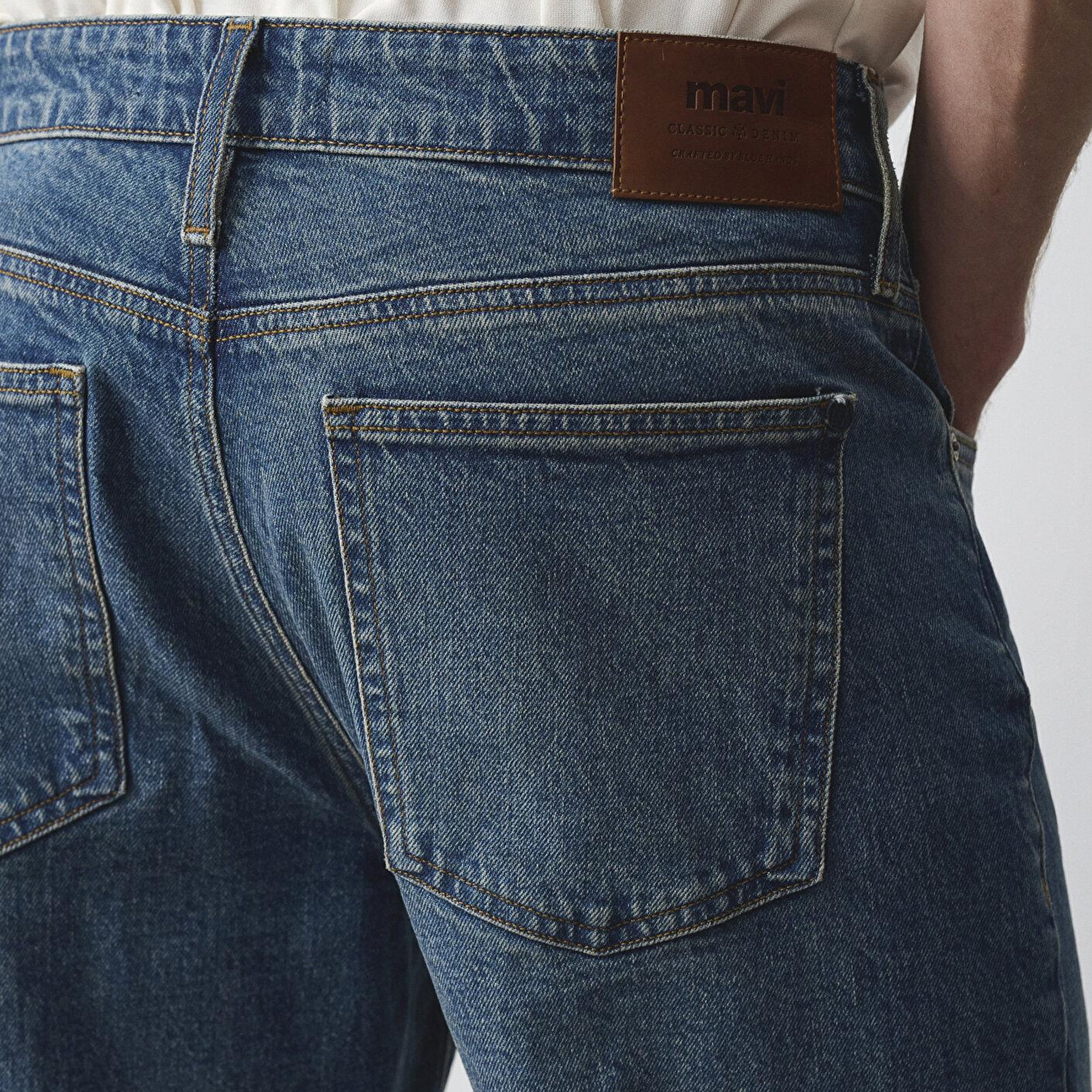 Mavi Marlon Classic Denim Puslu Indigo Mavisi Jean Pantolon 0019166-A2952