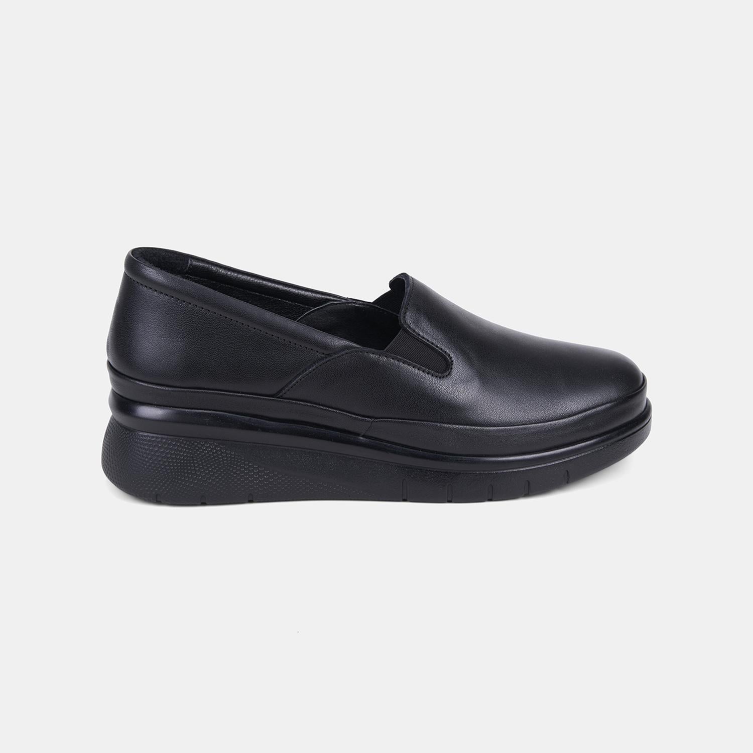 Kadın Siyah DesaComfort Slip-On Deri Günlük Ayakkabı