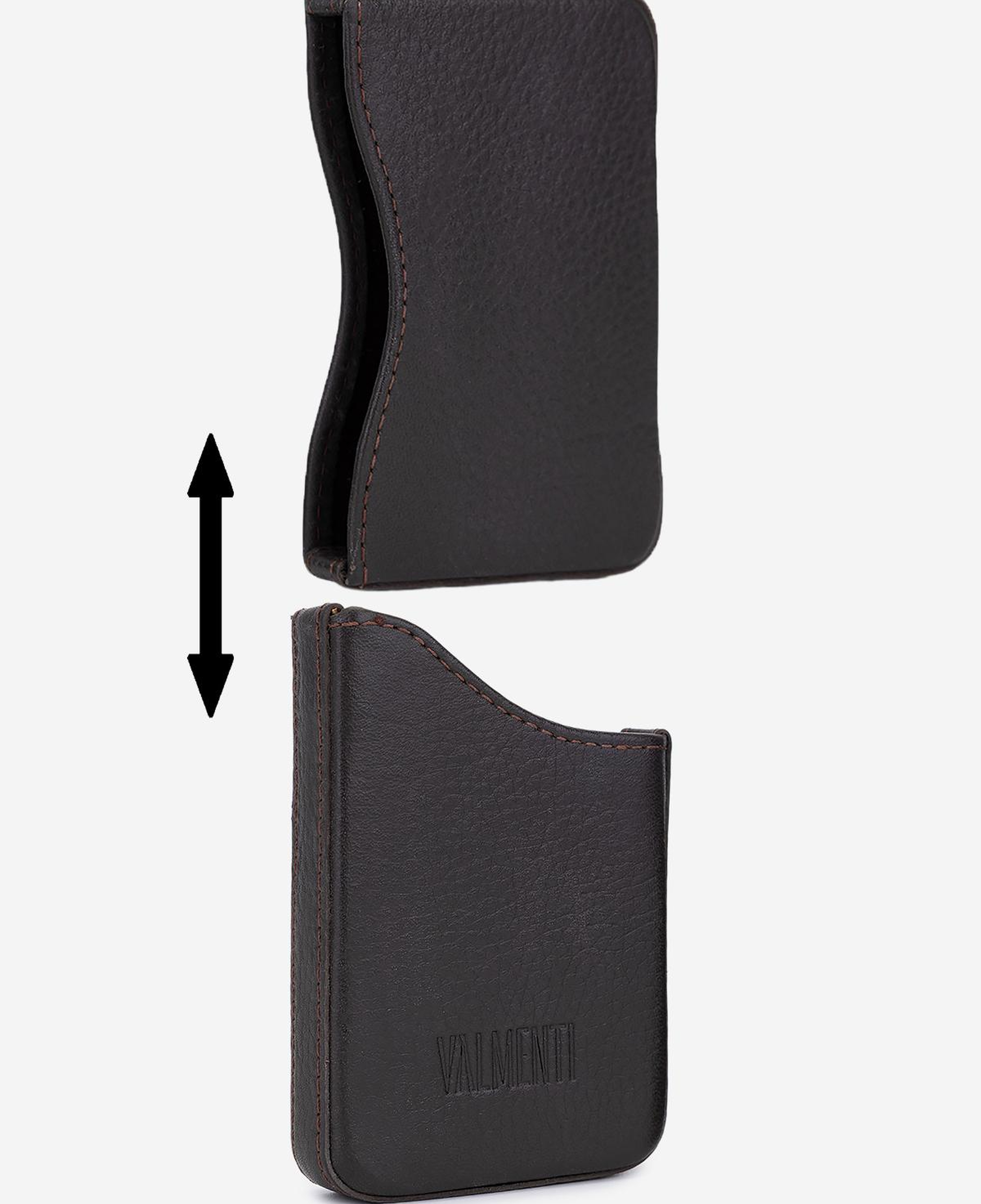 Valmenti Unisex Hakiki Deri Kahverengi Kartlık