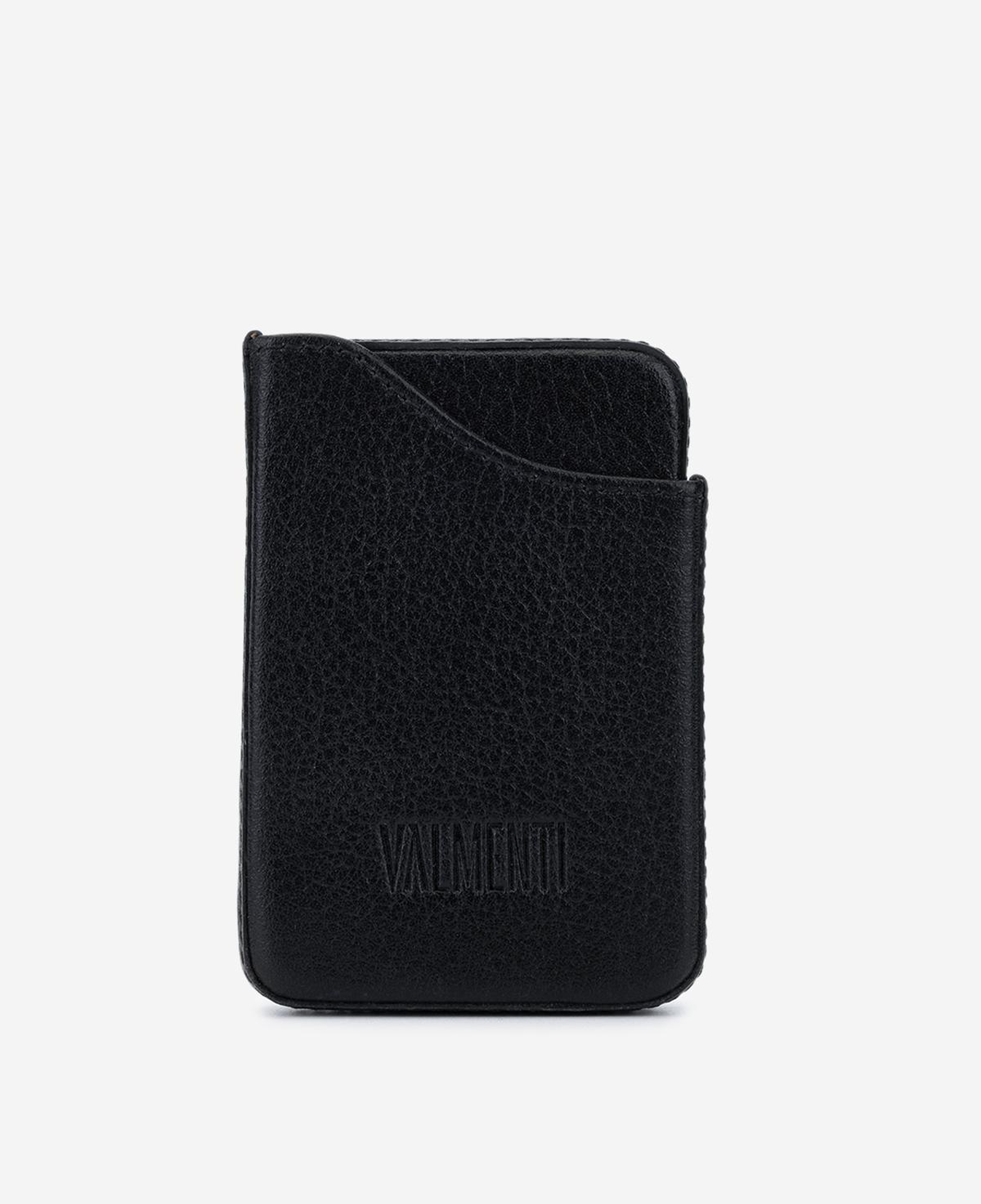 Valmenti Unisex Hakiki Deri Siyah Kartlık