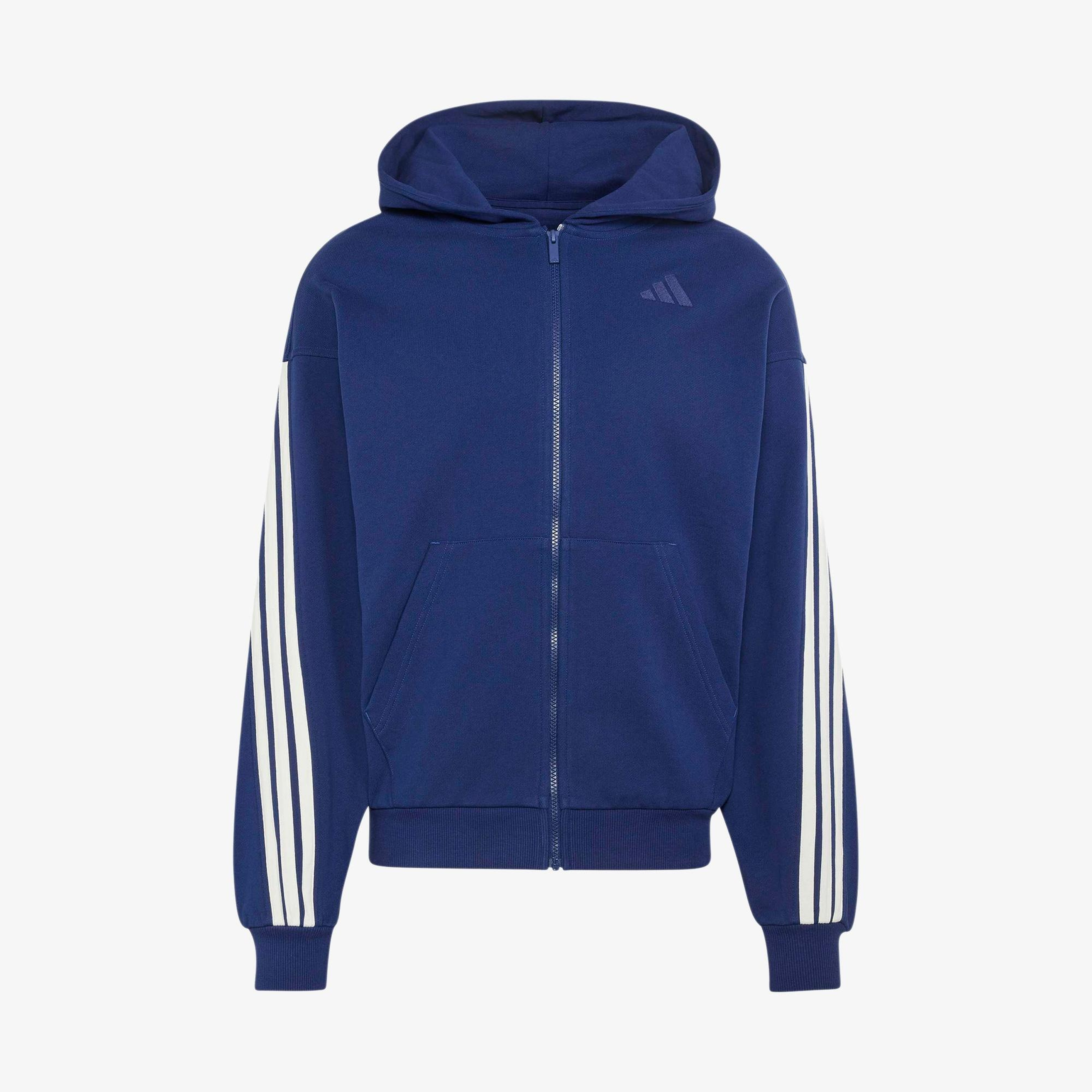 adidas M AK 3S FZ Erkek Lacivert Sweatshirt