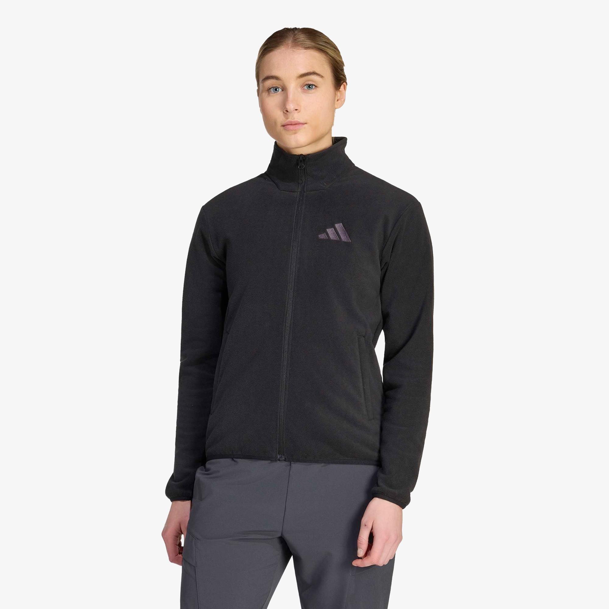 adidas Terrex Multi Essentials Full Zip Fleece Kadın Siyah Polar
