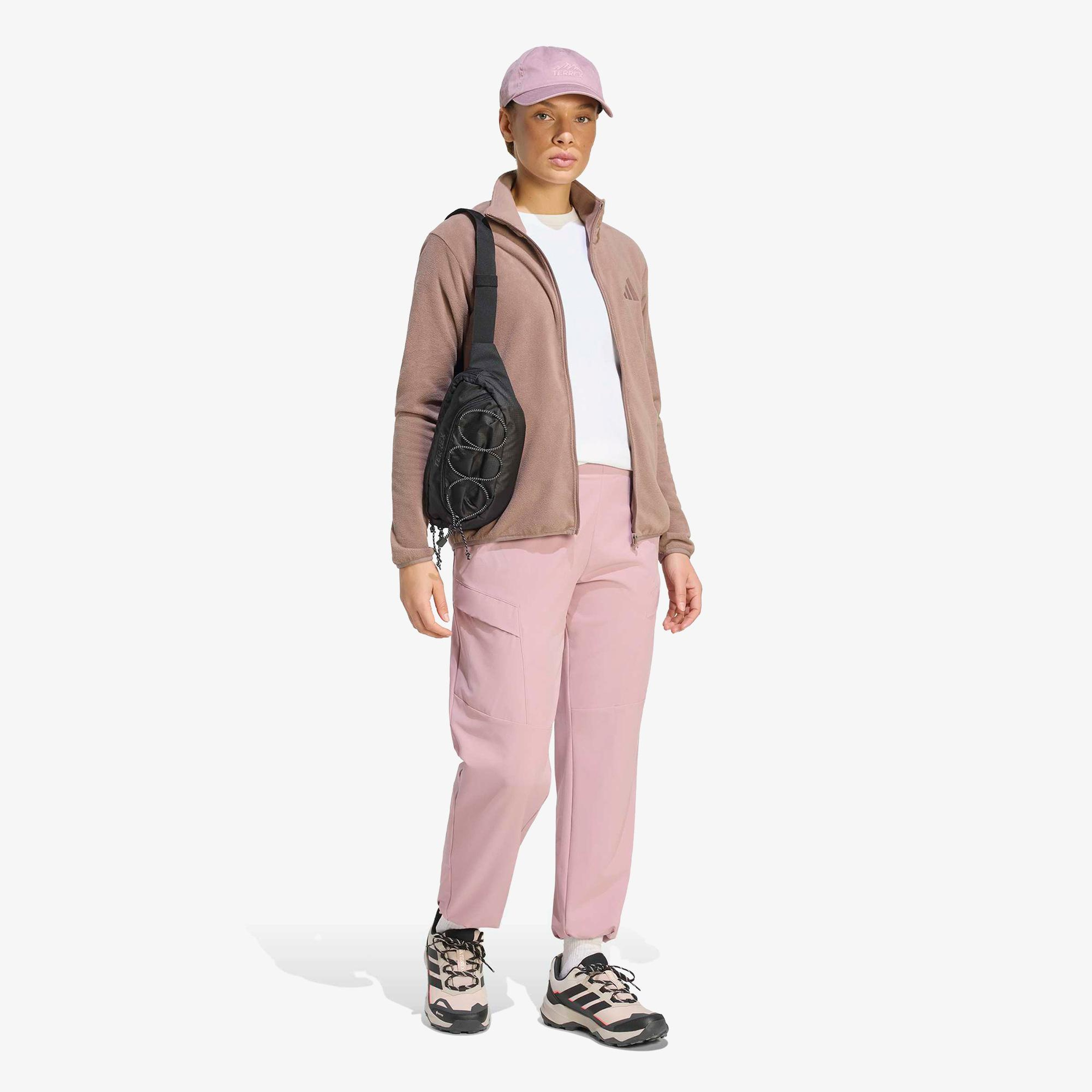 adidas Terrex Multi Essentials Full Zip Fleece Kadın Kahverengi Polar