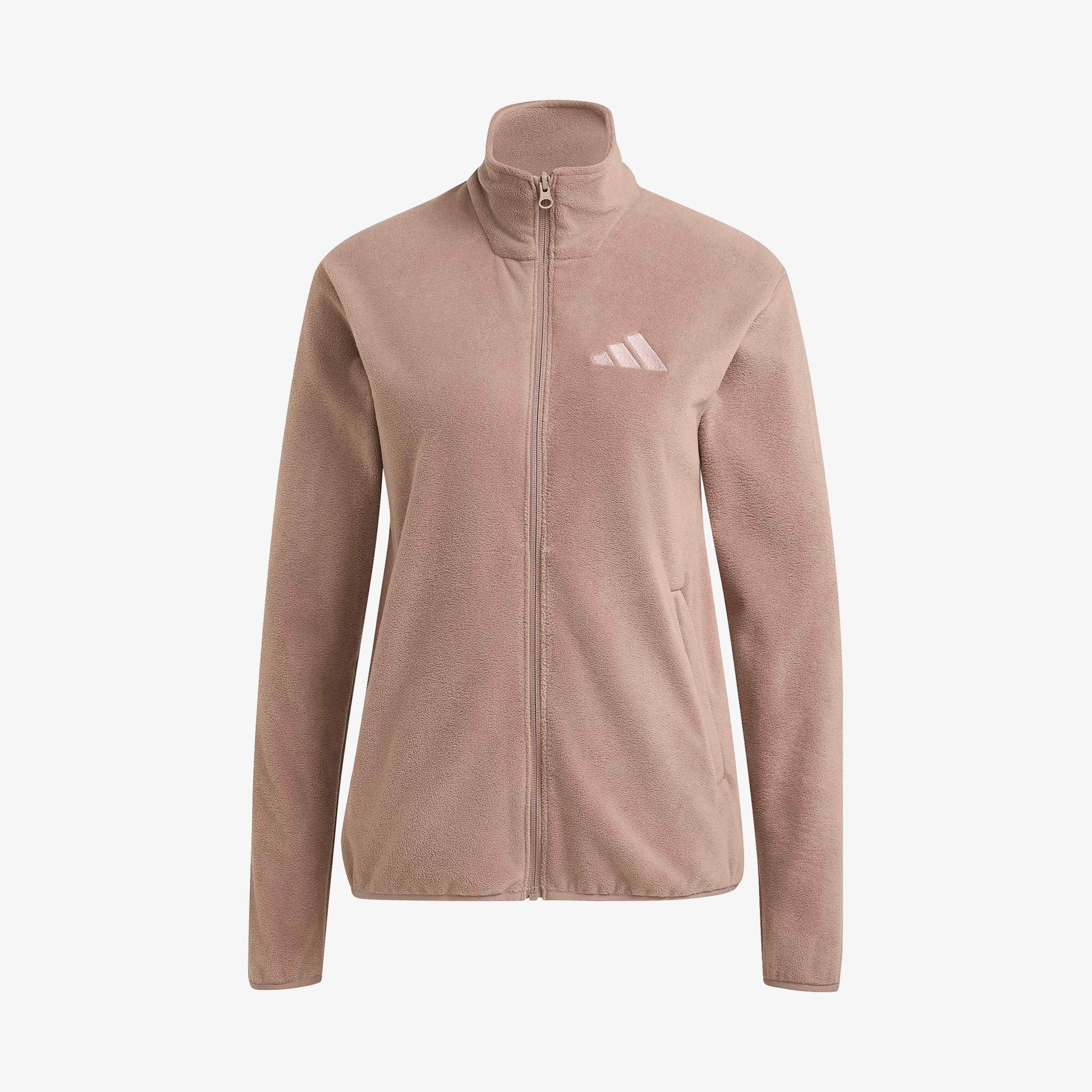adidas Terrex Multi Essentials Full Zip Fleece Kadın Kahverengi Polar