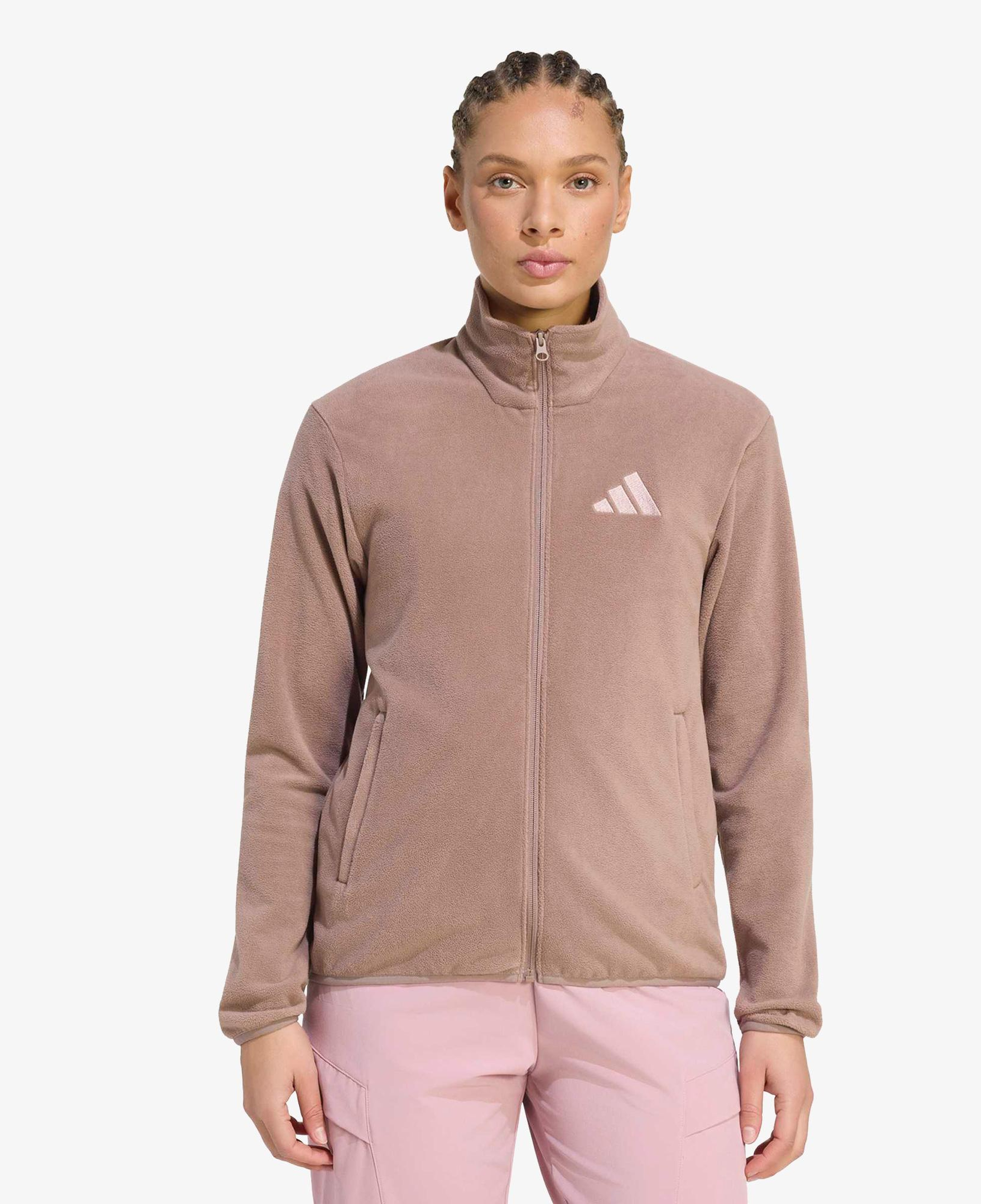 adidas Terrex Multi Essentials Full Zip Fleece Kadın Kahverengi Polar