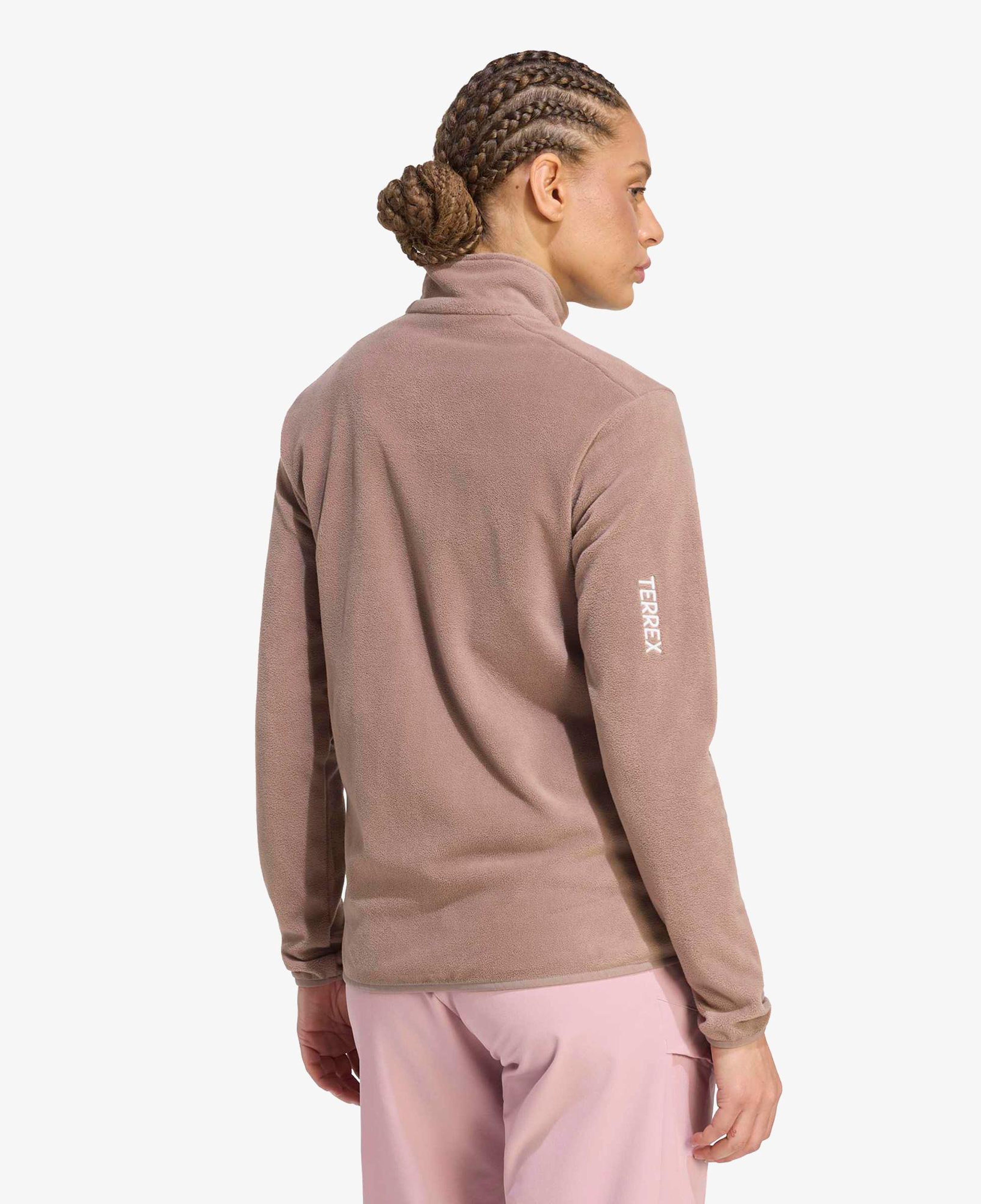 adidas Terrex Multi Essentials Full Zip Fleece Kadın Kahverengi Polar