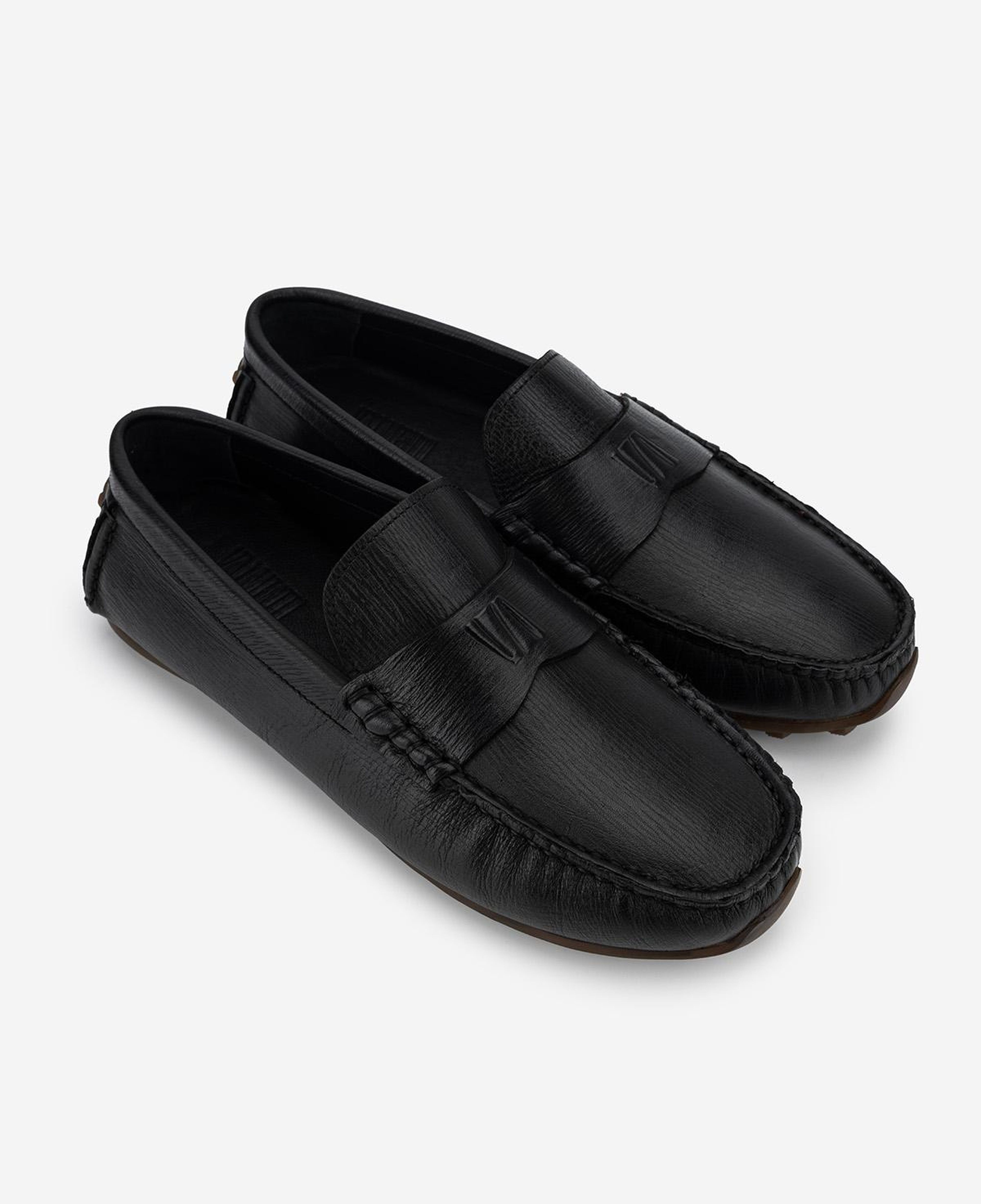 Valmenti Erkek Hakiki Deri Siyah Loafer Ayakkabı