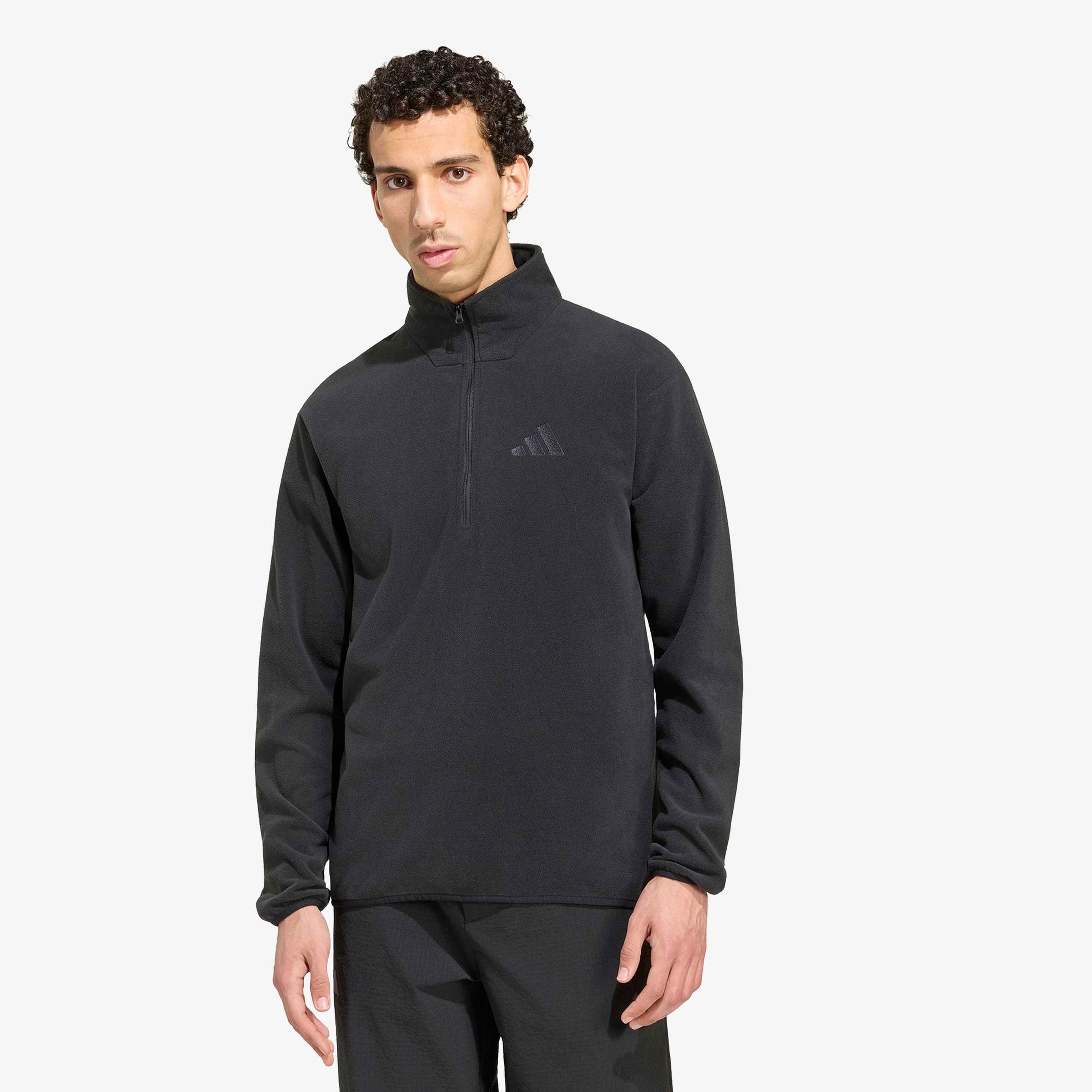 adidas Terrex Multi Essentials Half Zip Fleece Erkek Siyah Ceket