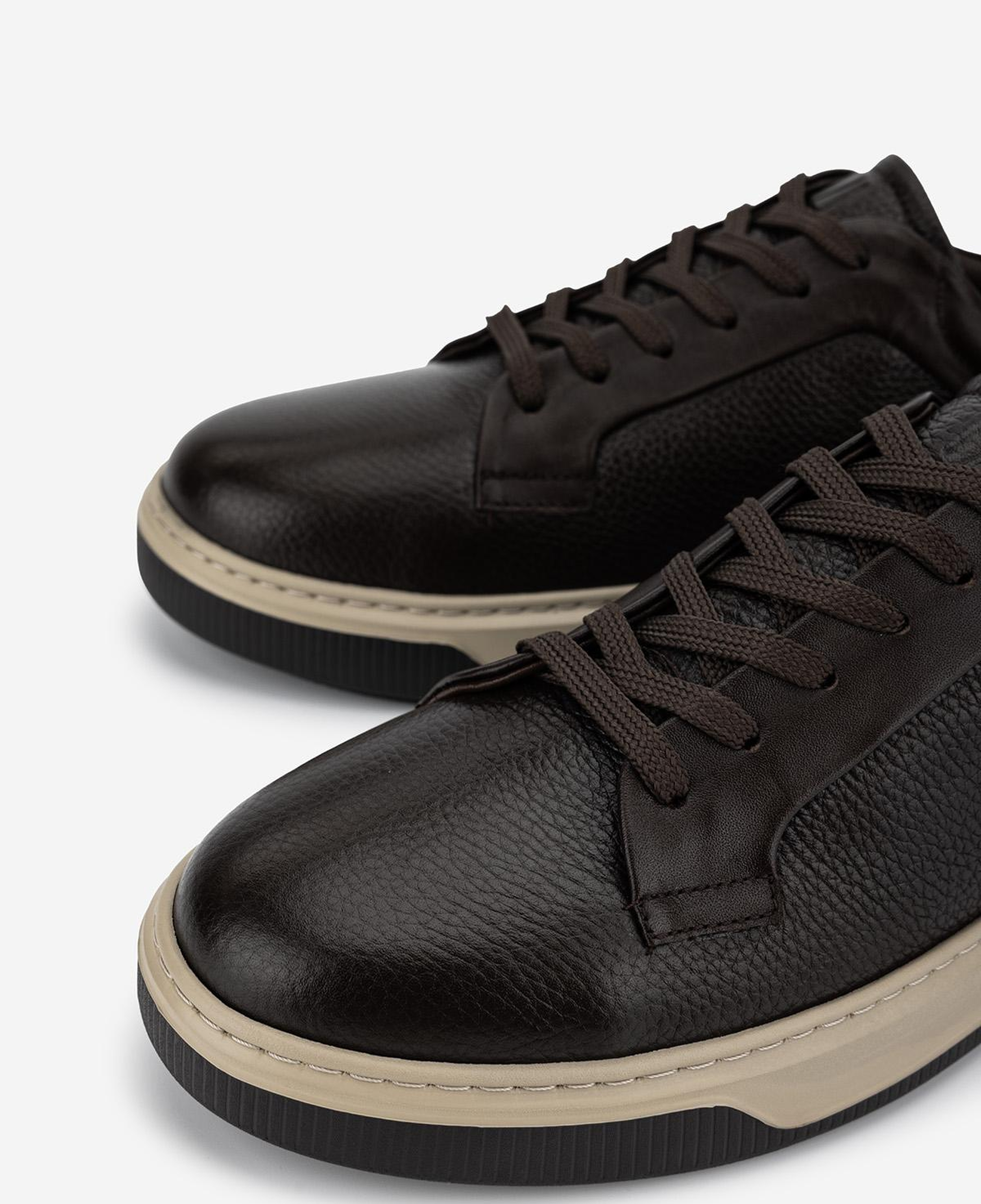 Valmenti Erkek Hakiki Deri Kahverengi Sneakers & Spor Ayakkabı