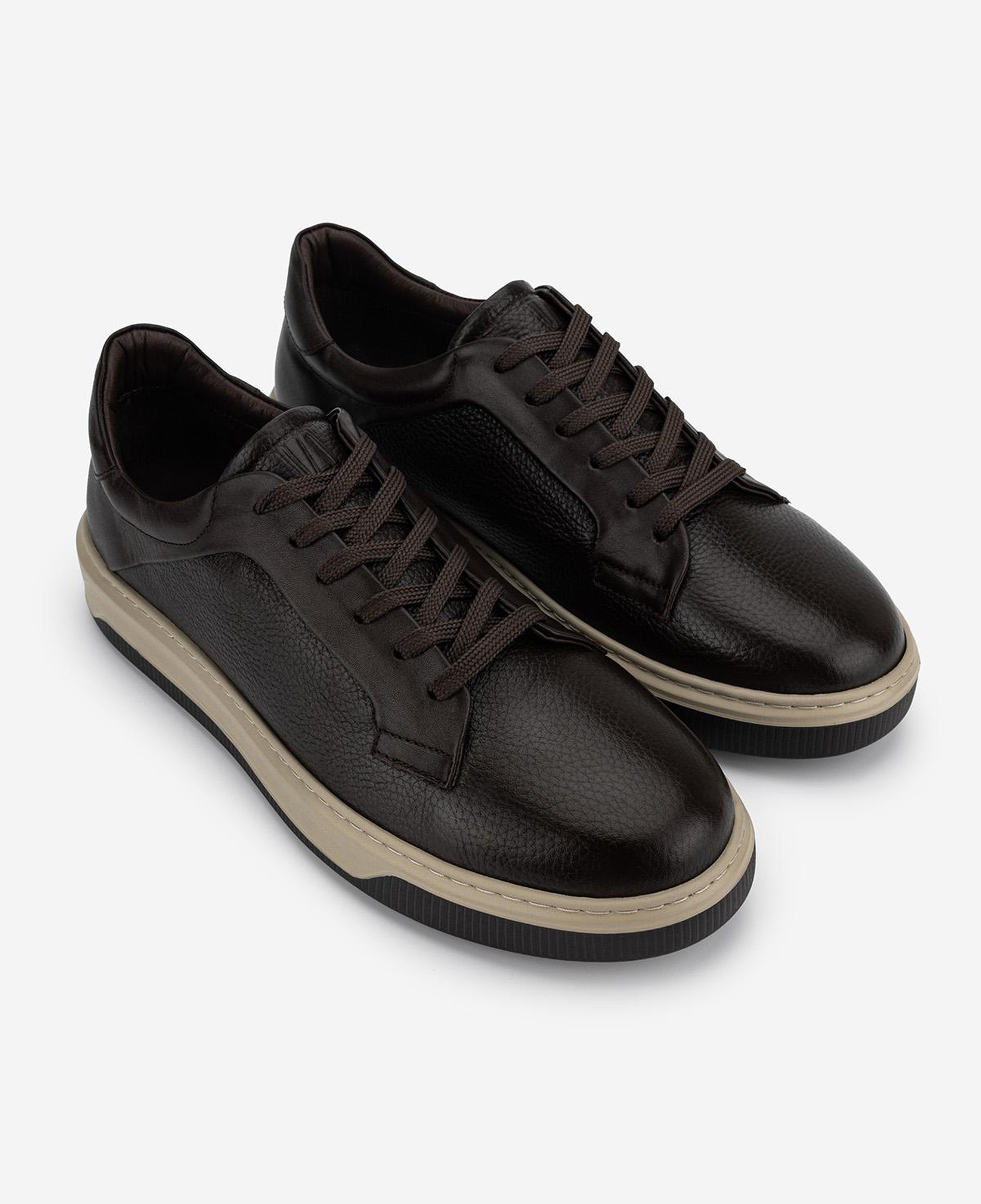 Valmenti Erkek Hakiki Deri Kahverengi Sneakers & Spor Ayakkabı
