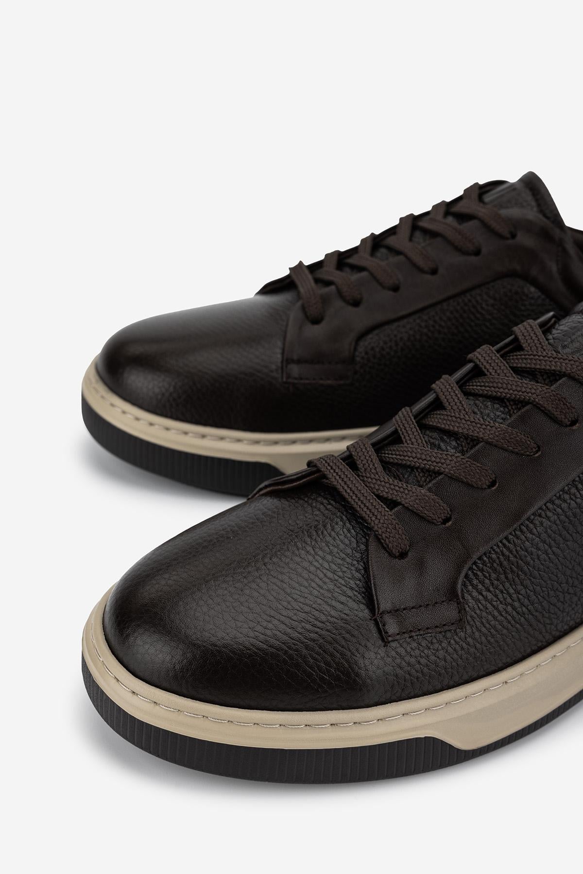 Valmenti Erkek Hakiki Deri Kahverengi Sneakers & Spor Ayakkabı