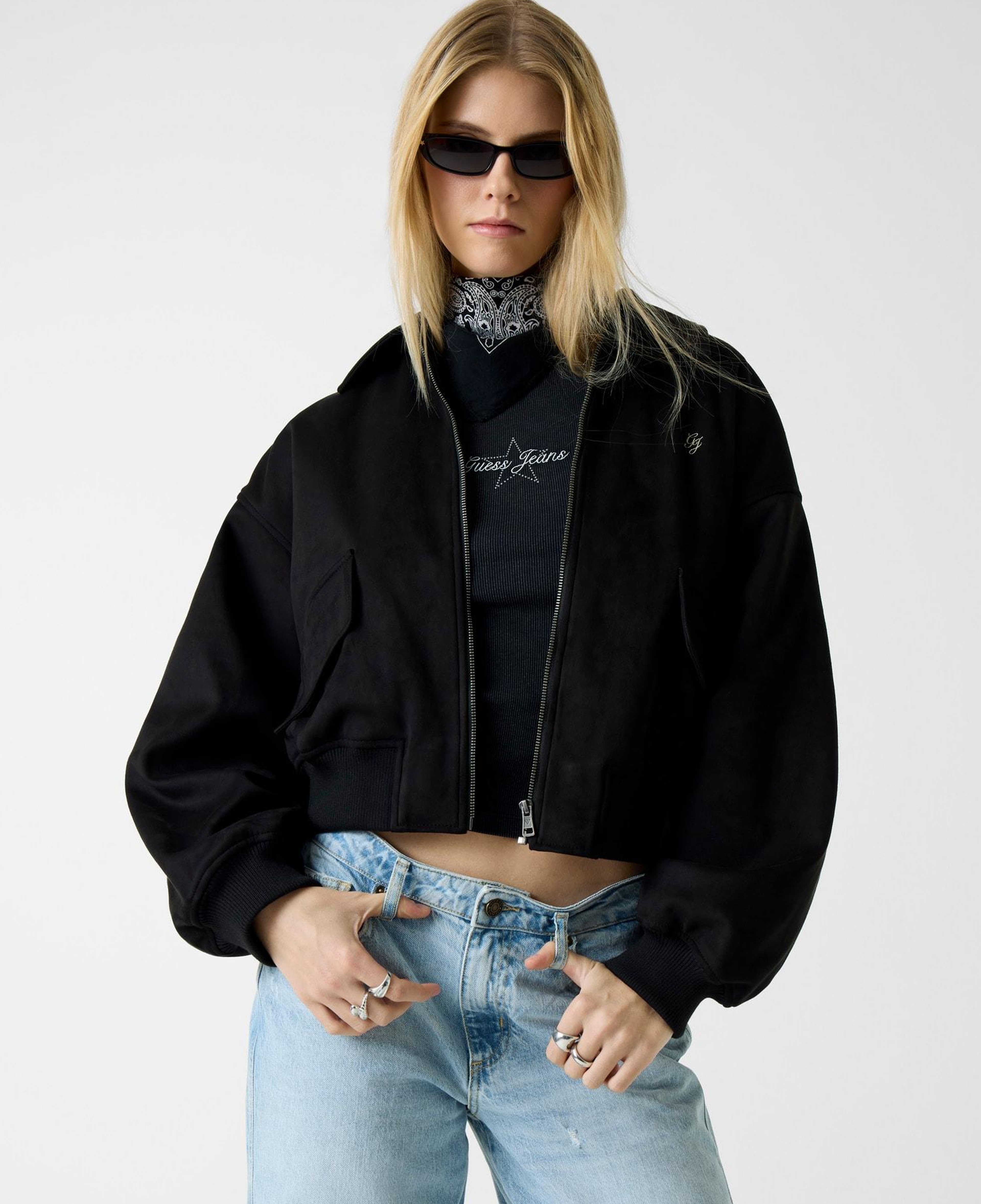 Guess Jeans Suede Kadın Bomber Ceket