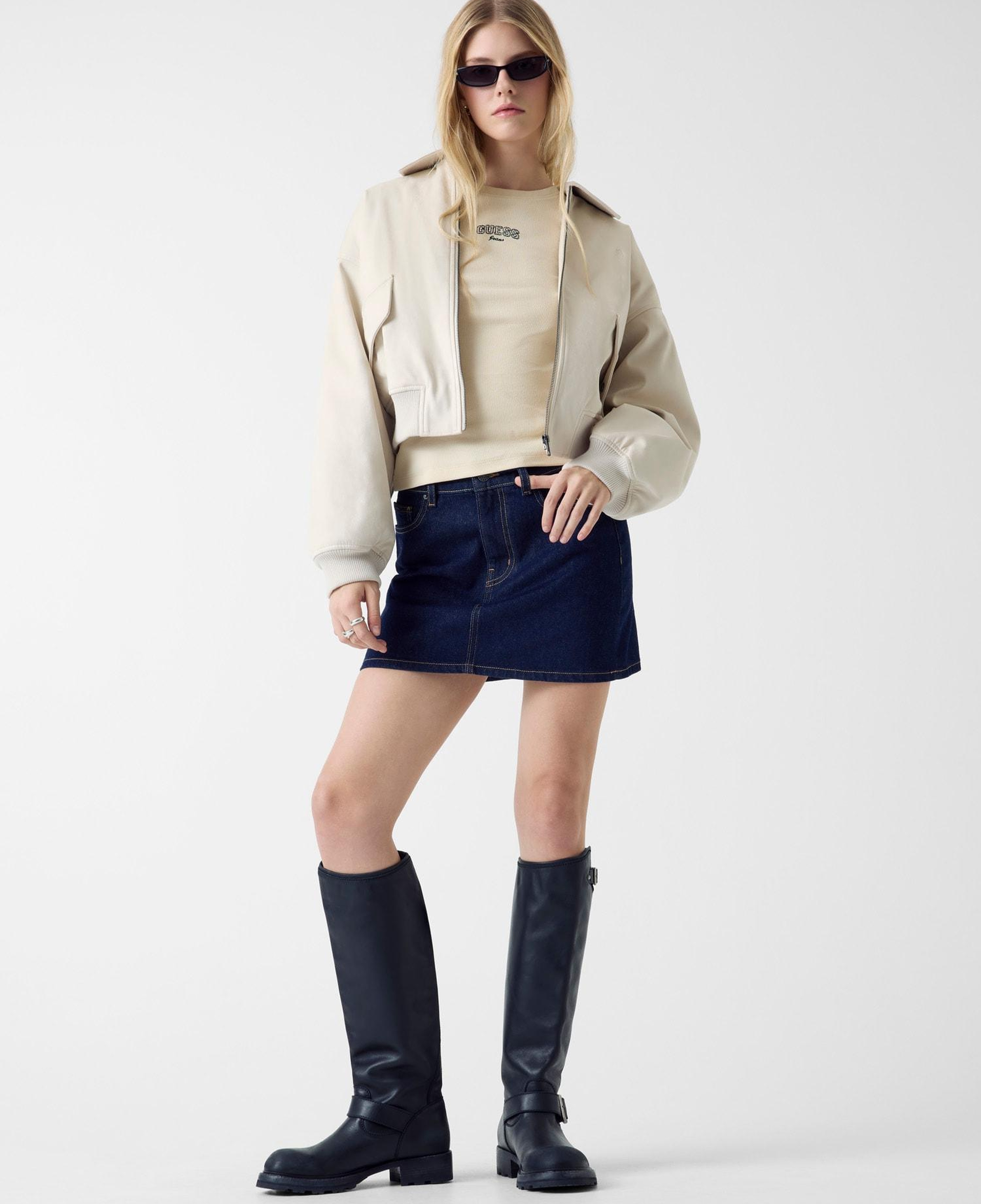 Guess Jeans Suede Kadın Bomber Ceket