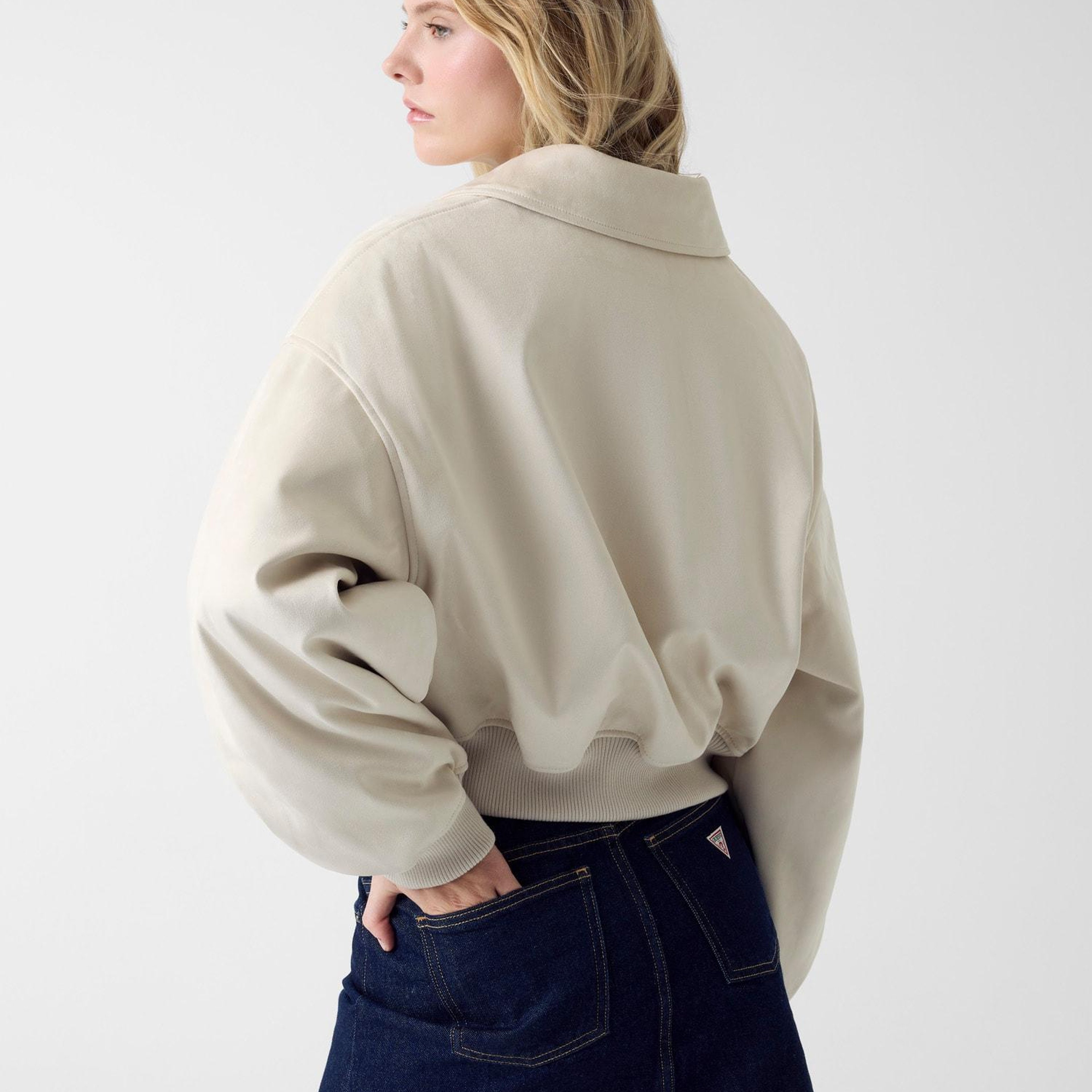 Guess Jeans Suede Kadın Bomber Ceket
