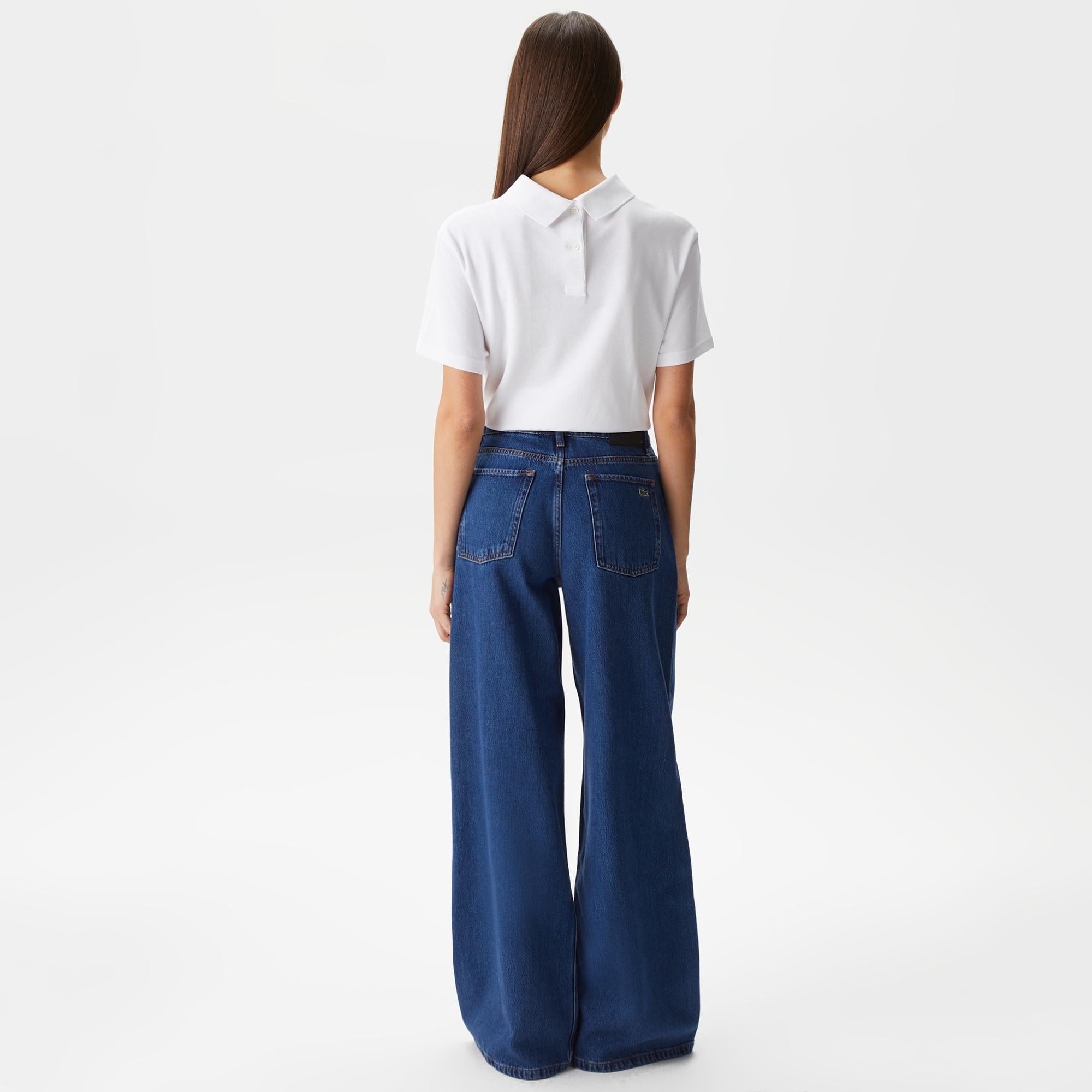 Kadın Relaxed Fit Lacivert Jean Pantolon