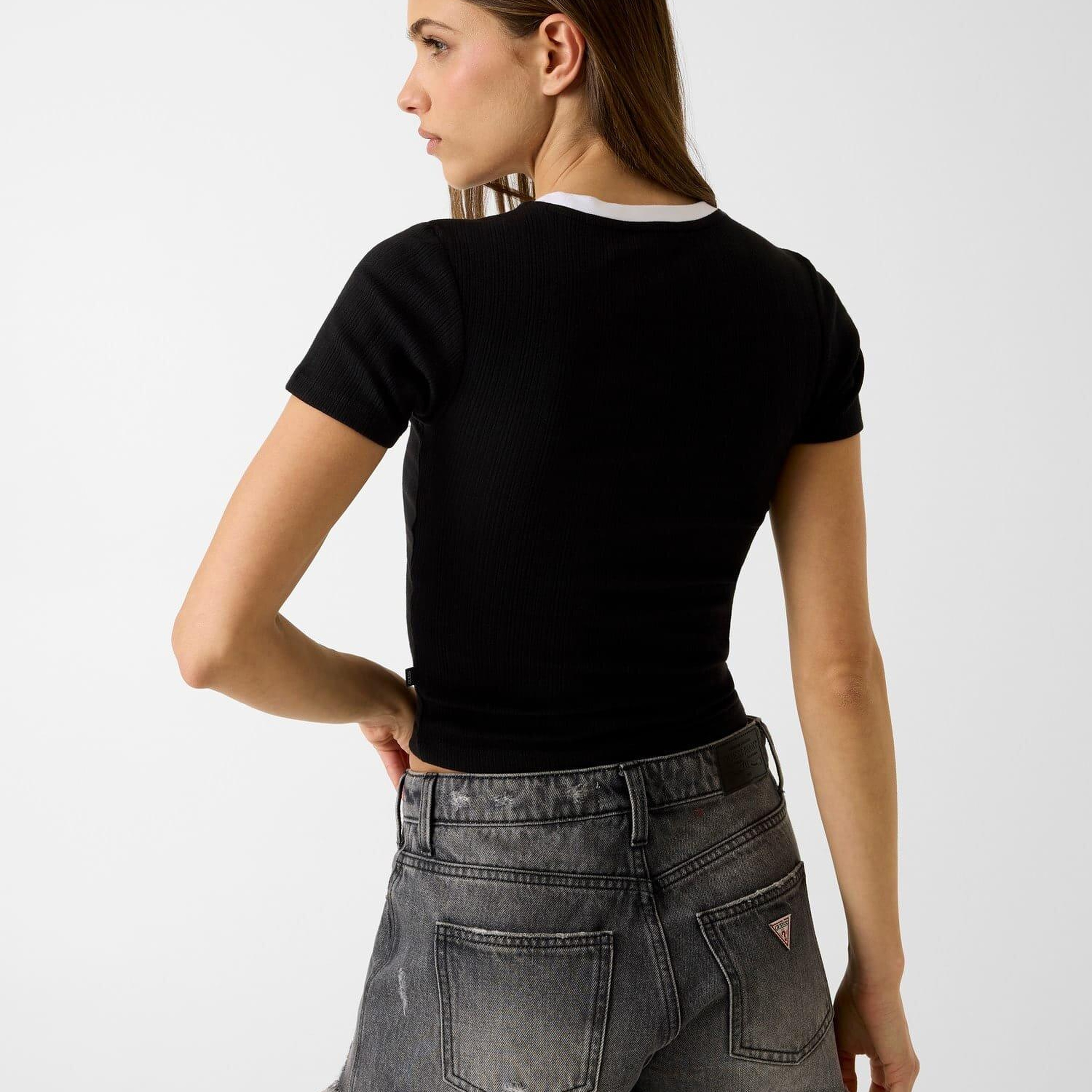 Guess Jeans Kadın Modal Karışımlı Top