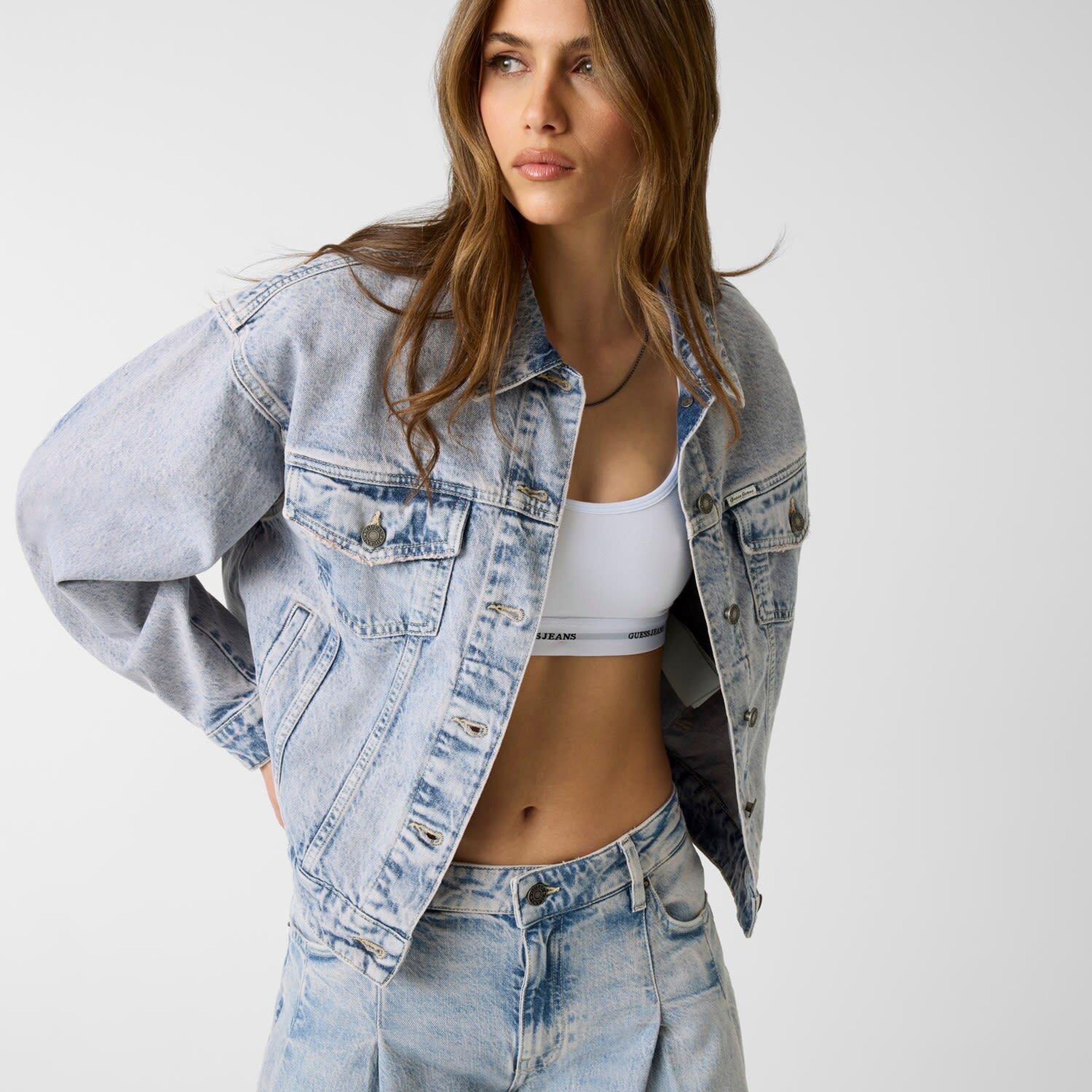 Guess Jeans Kadın Denim Ceket