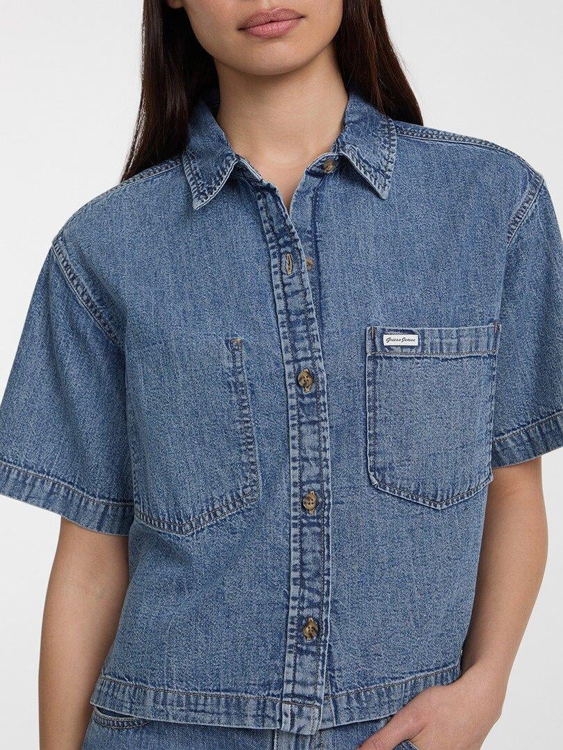 Guess Jeans Kadın Denim Gömlek