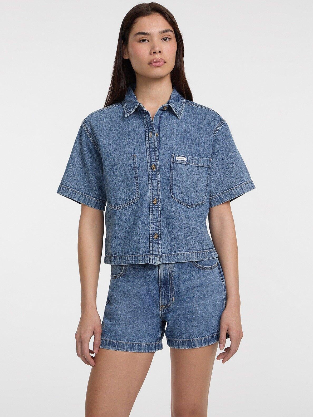 Guess Jeans Kadın Denim Gömlek