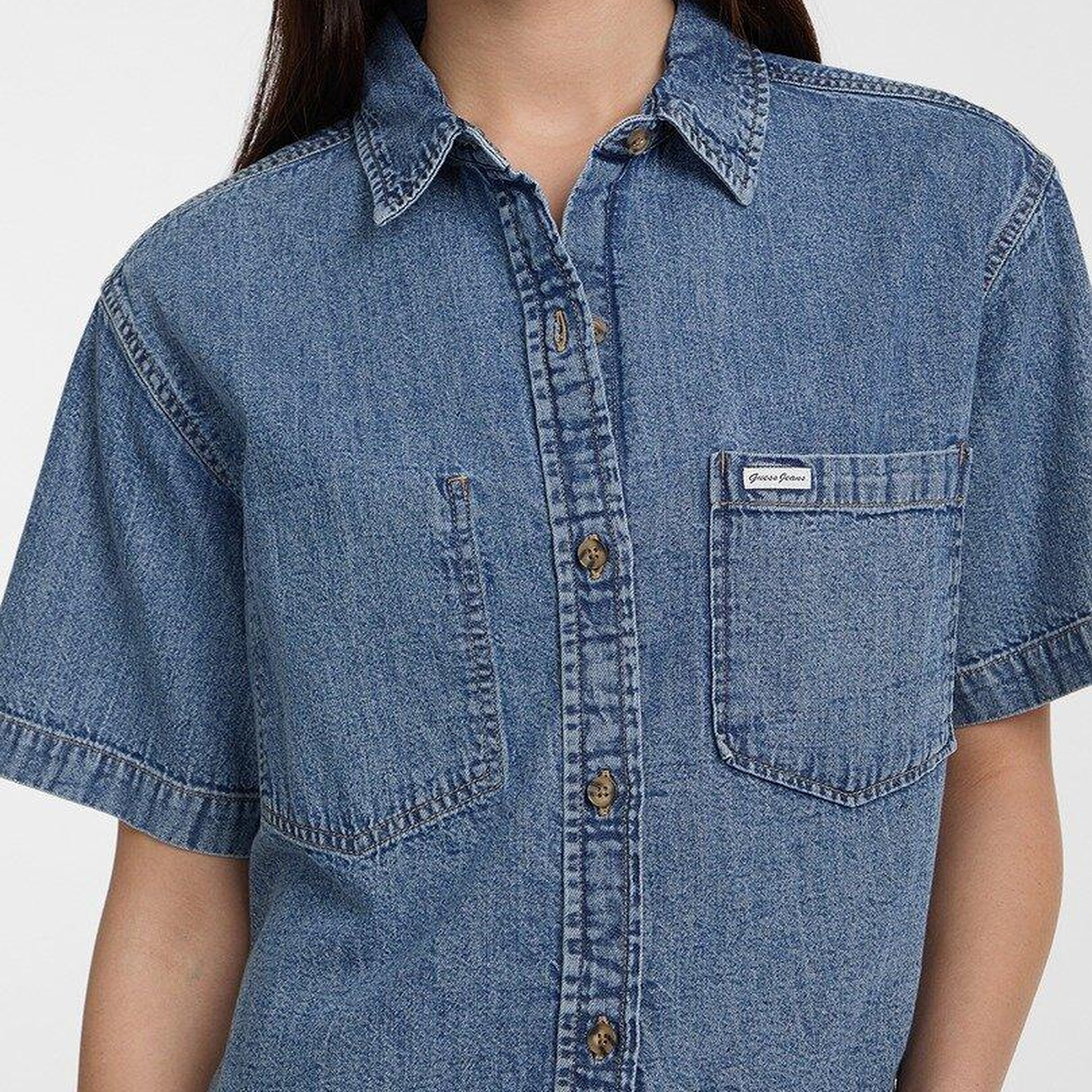 Guess Jeans Kadın Denim Gömlek