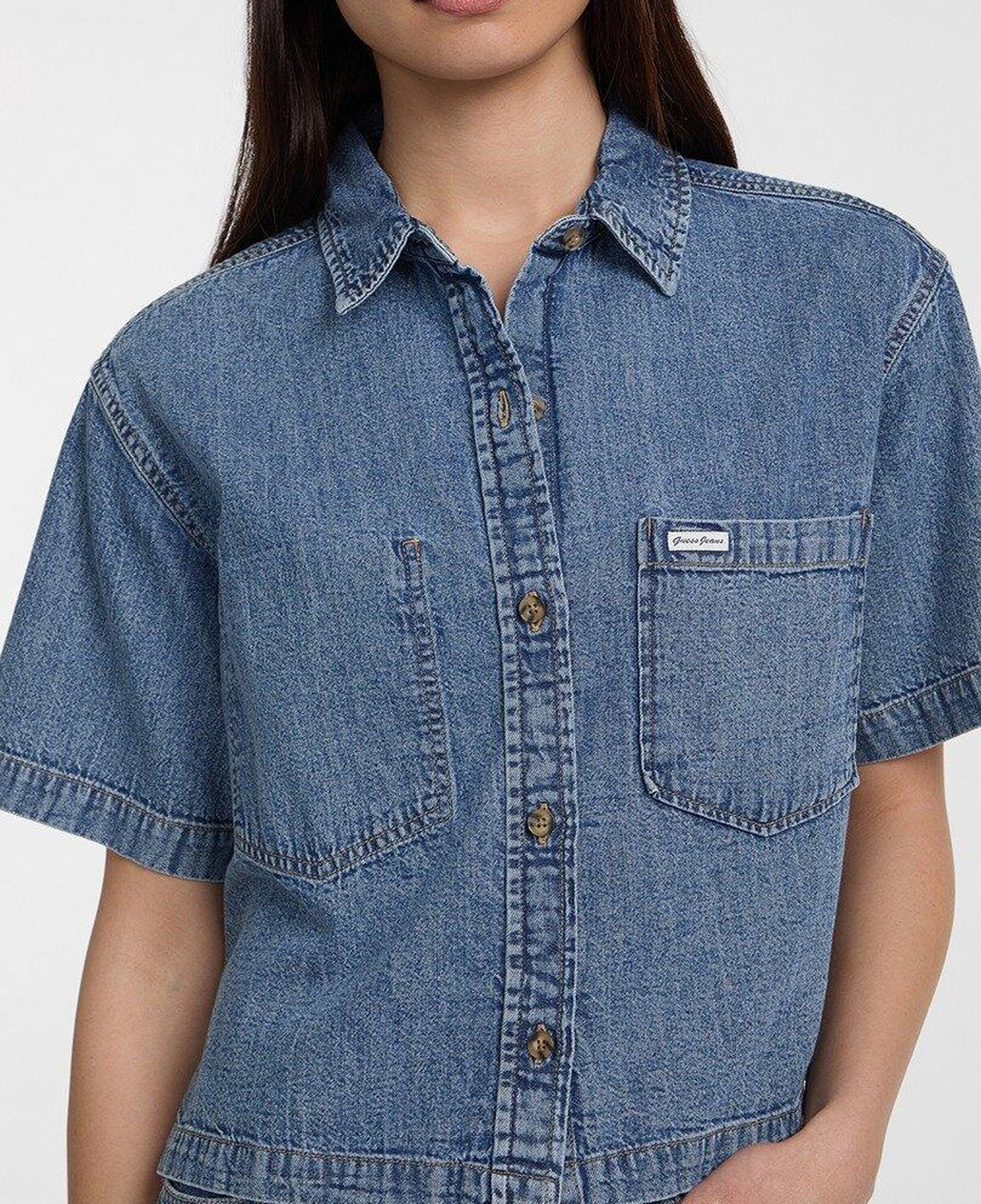 Guess Jeans Kadın Denim Gömlek