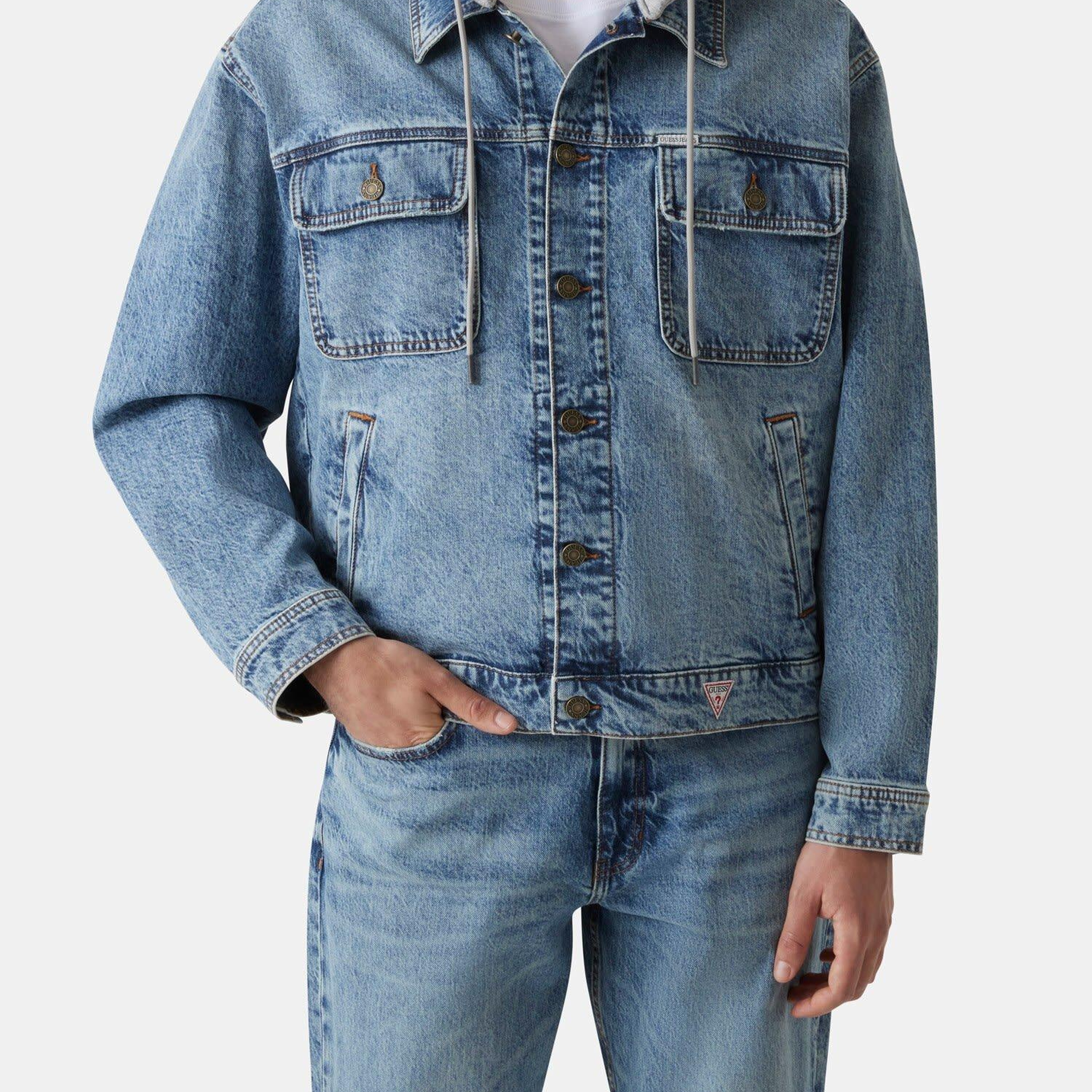 Guess Jeans Regen Erkek Denim Ceket