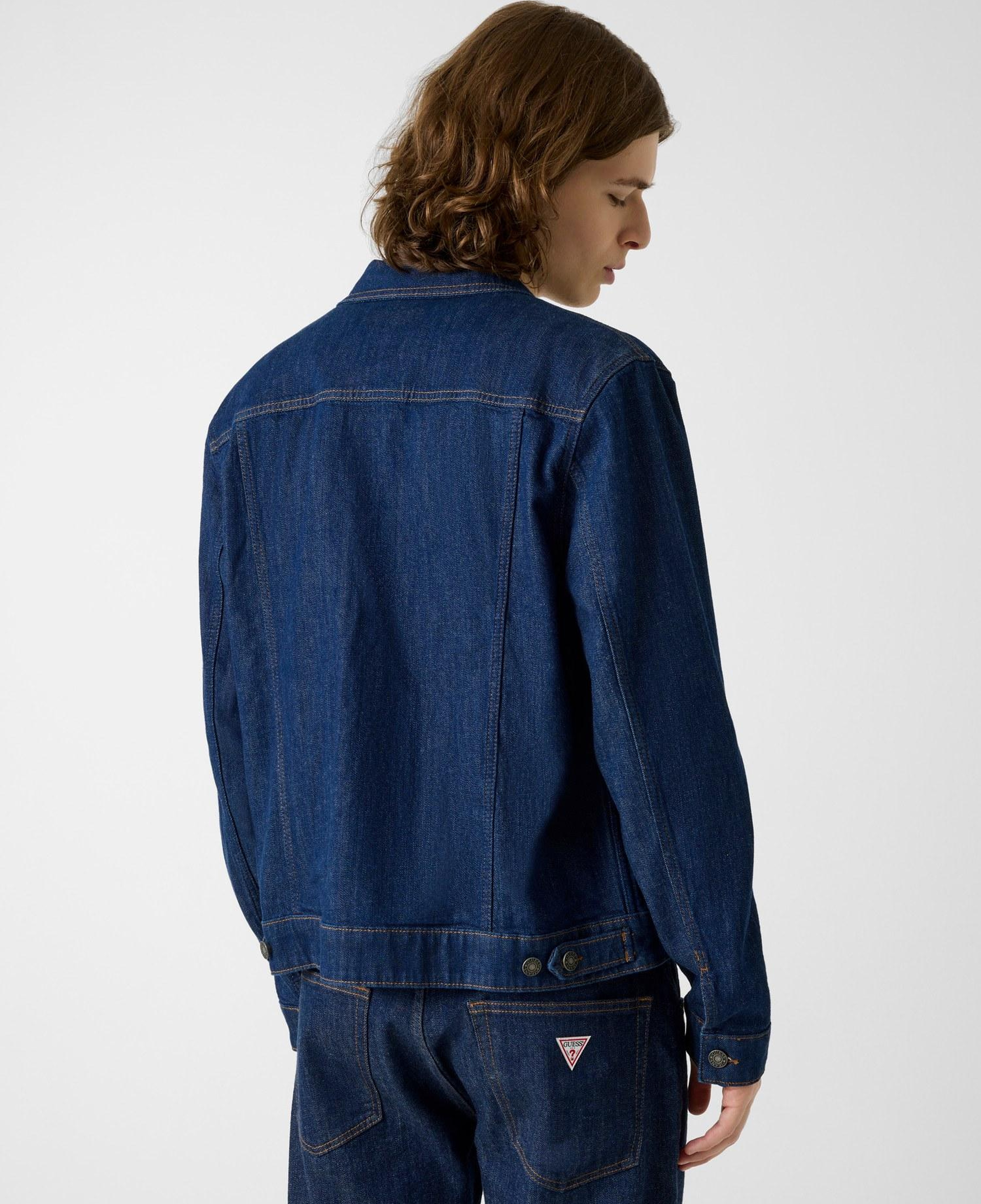 Guess Jeans Indigo Erkek Denim Ceket