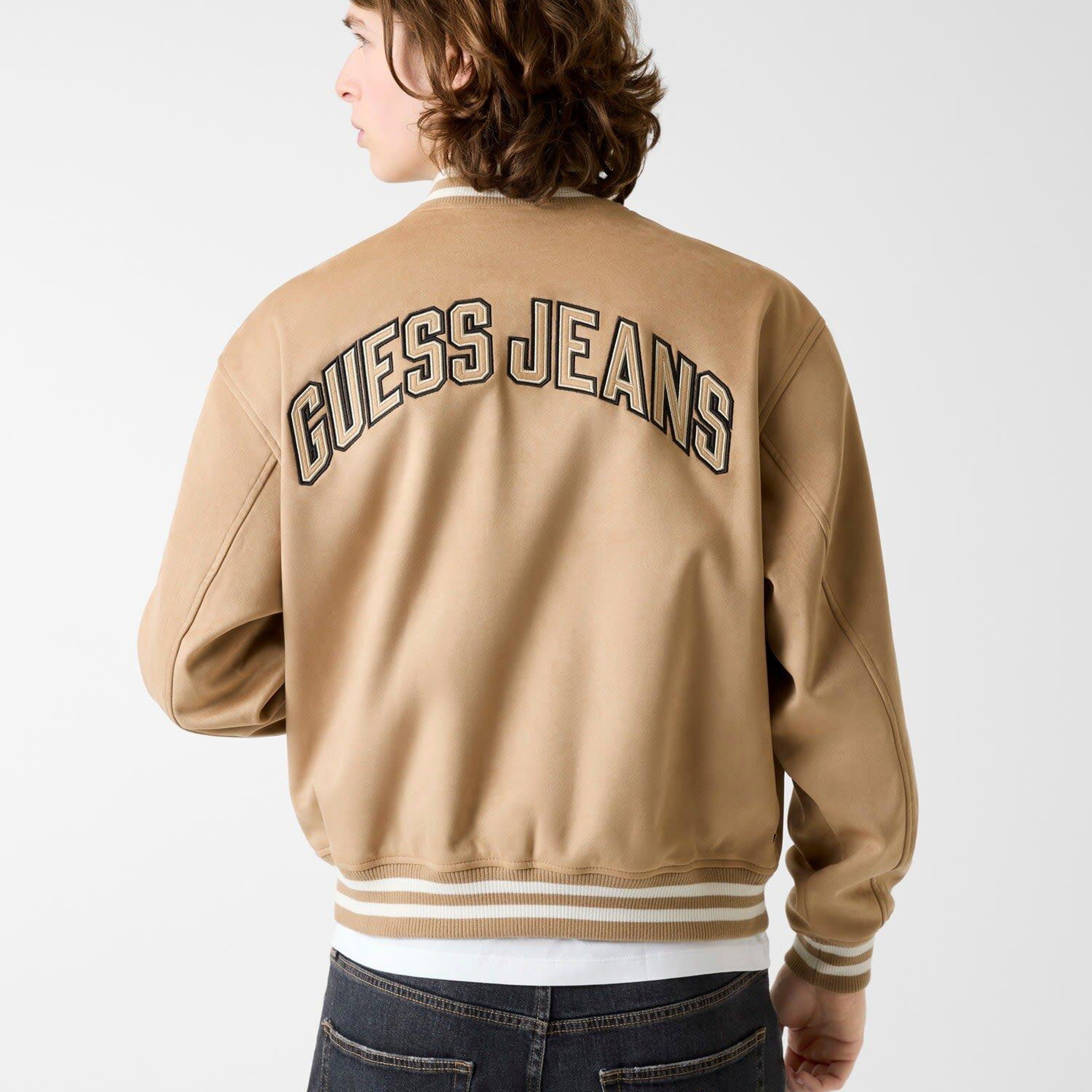 Guess Jeans Suede Erkek Bomber Ceket