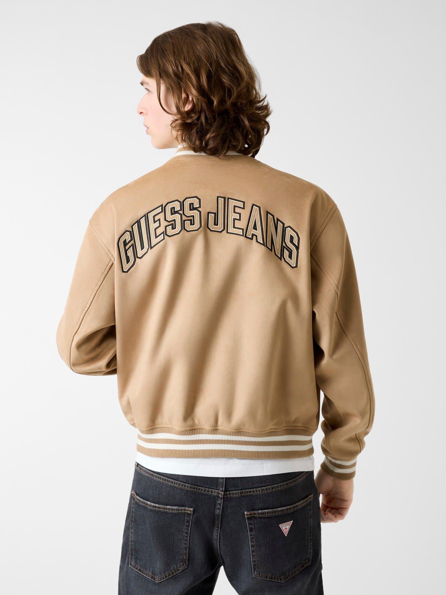Guess Jeans Suede Erkek Bomber Ceket