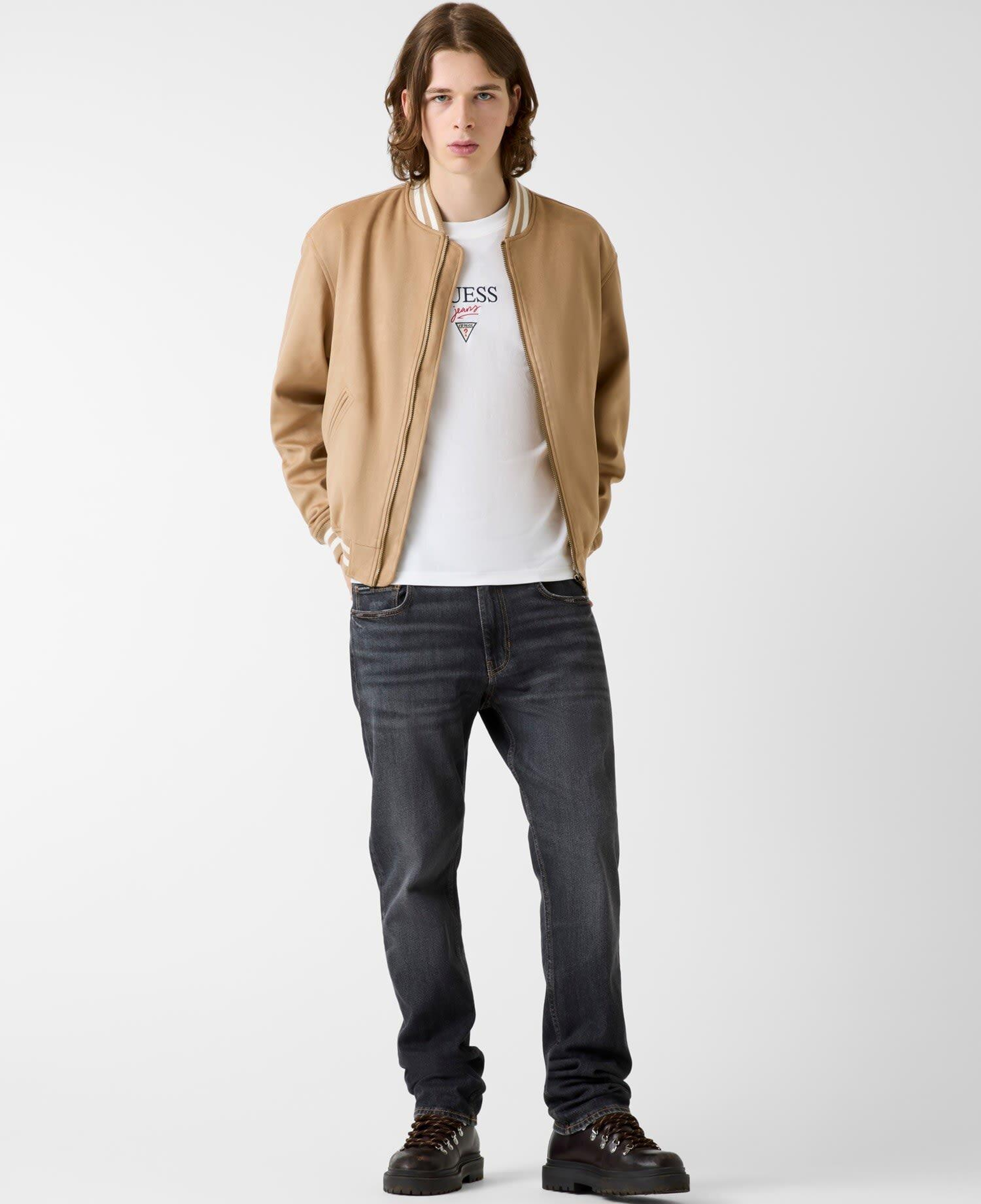 Guess Jeans Suede Erkek Bomber Ceket