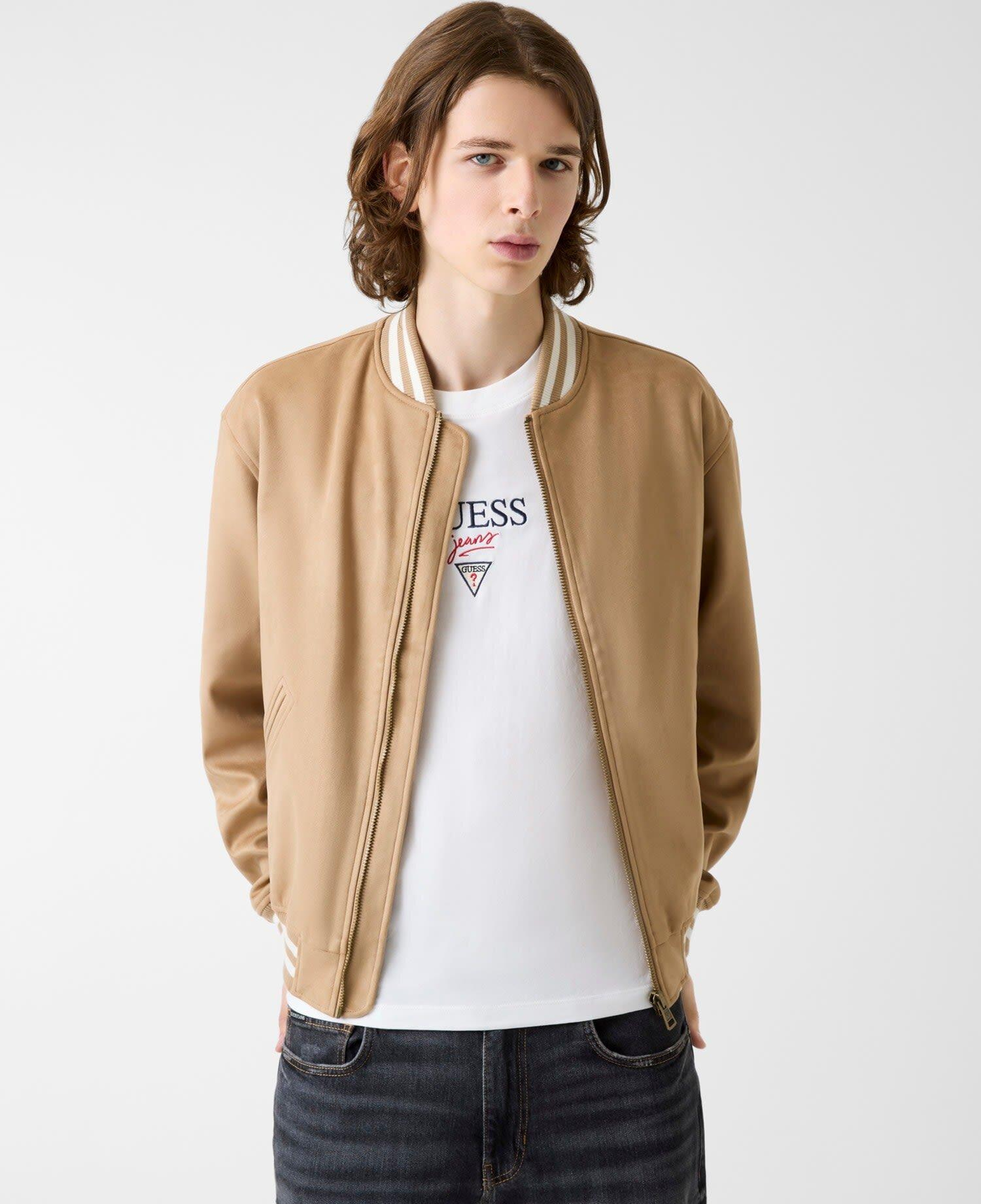 Guess Jeans Suede Erkek Bomber Ceket