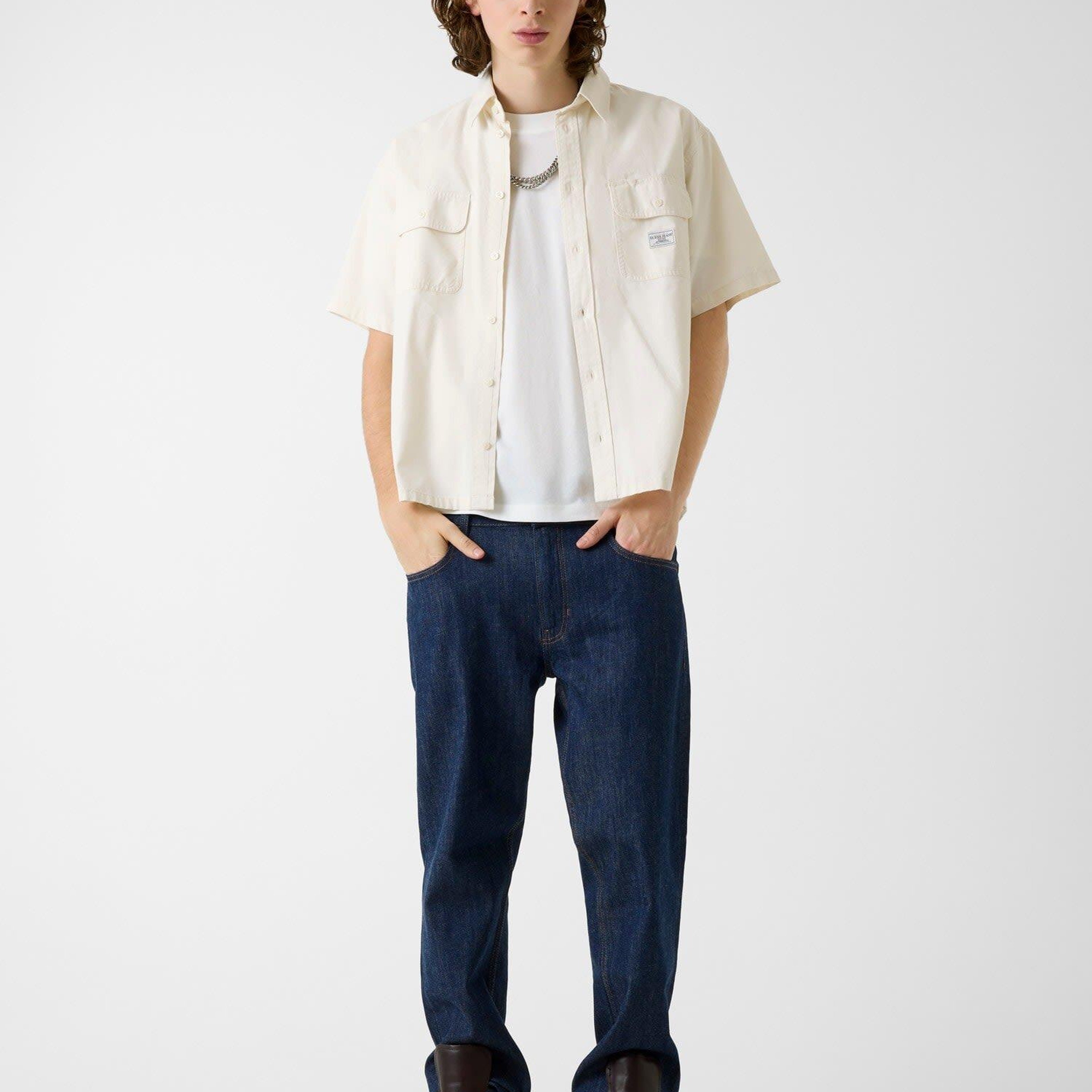 Guess Jeans Twill Erkek Comfort Fit Gömlek