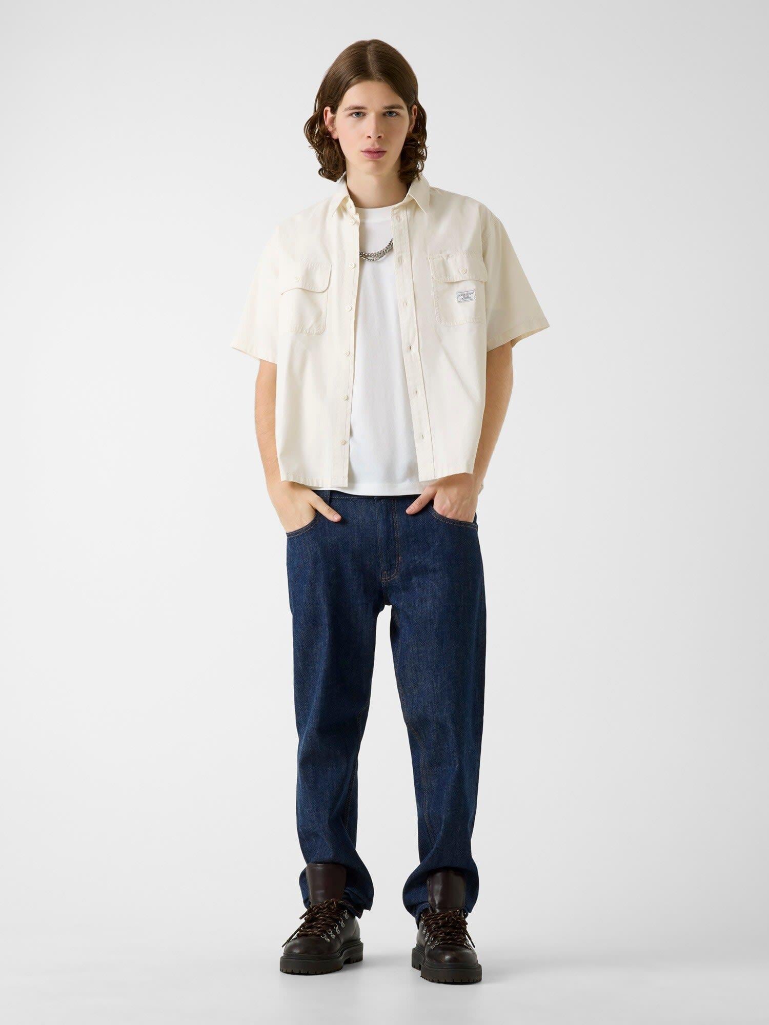 Guess Jeans Twill Erkek Comfort Fit Gömlek