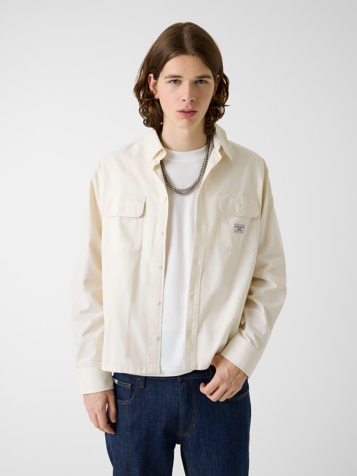 Guess Jeans Twill Erkek Comfort Fit Gömlek