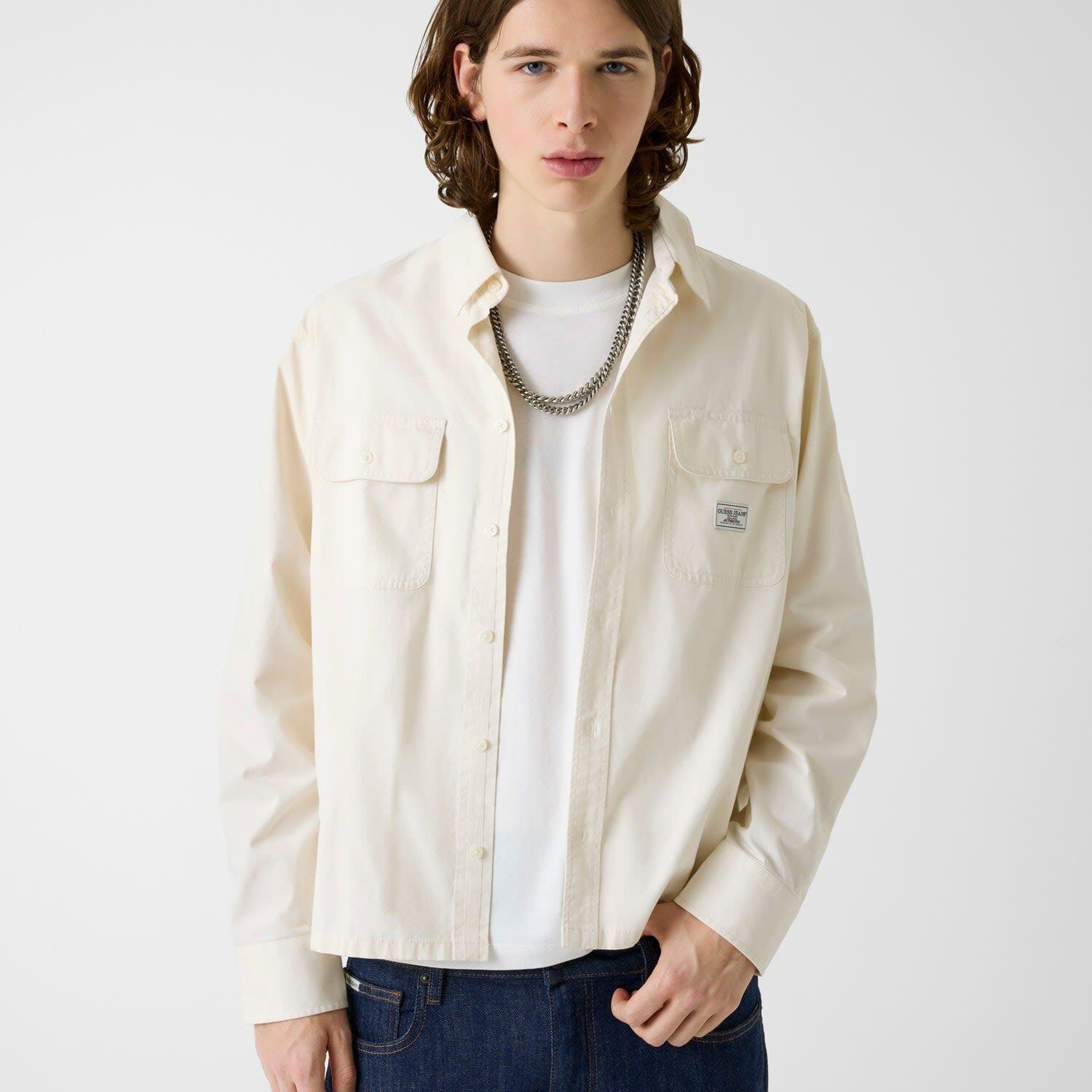 Guess Jeans Twill Erkek Comfort Fit Gömlek