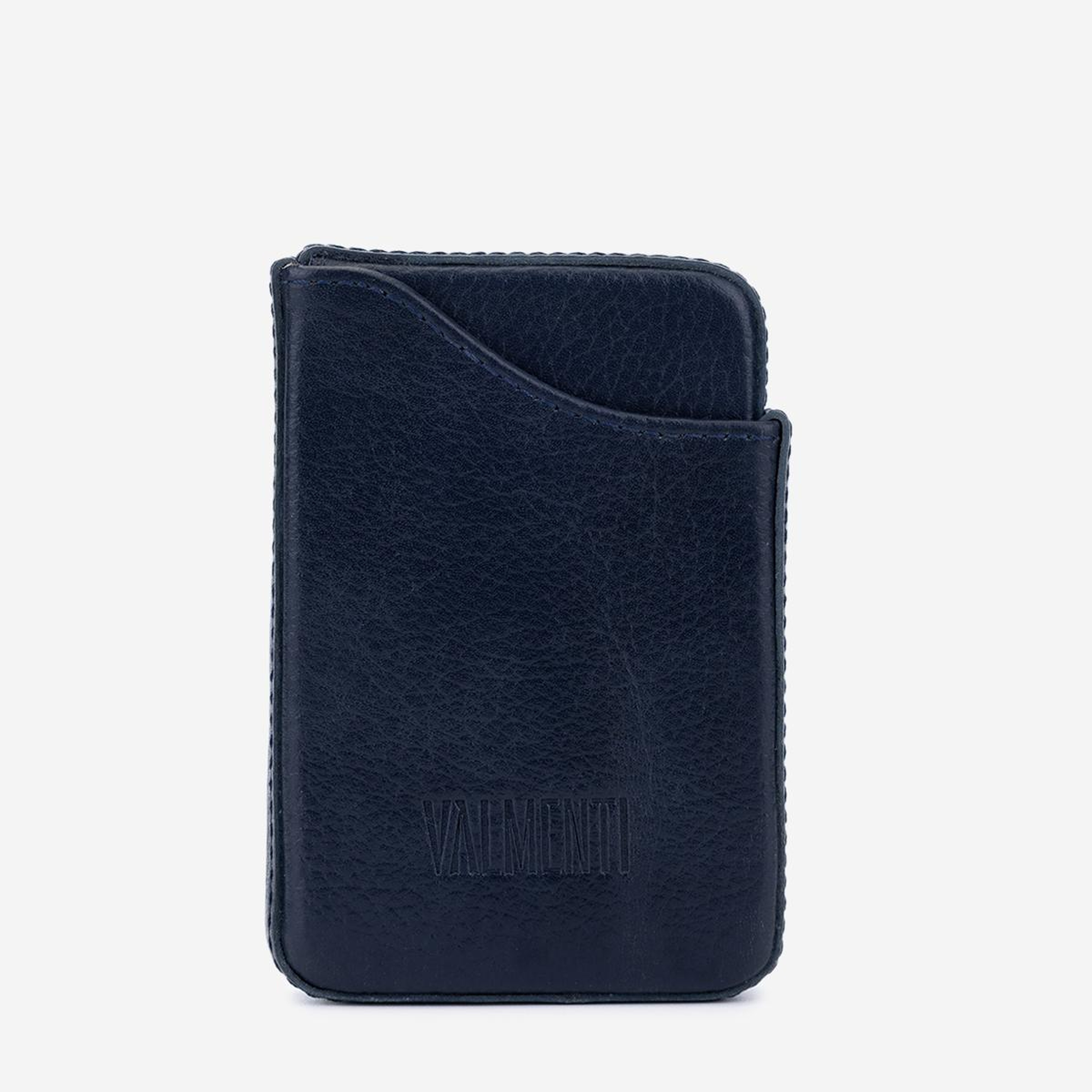 Valmenti Unisex Hakiki Deri Lacivert Kartlık
