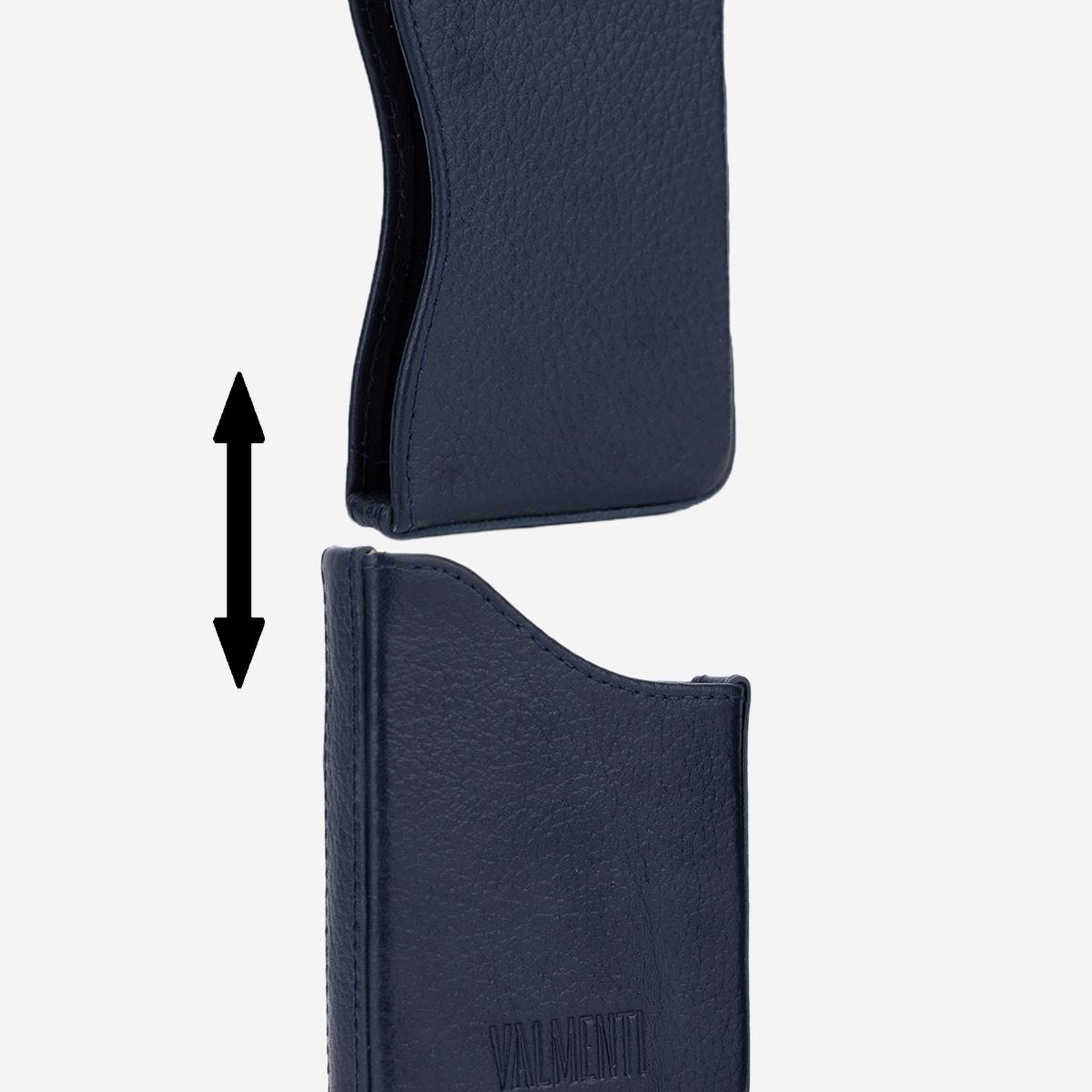 Valmenti Unisex Hakiki Deri Lacivert Kartlık